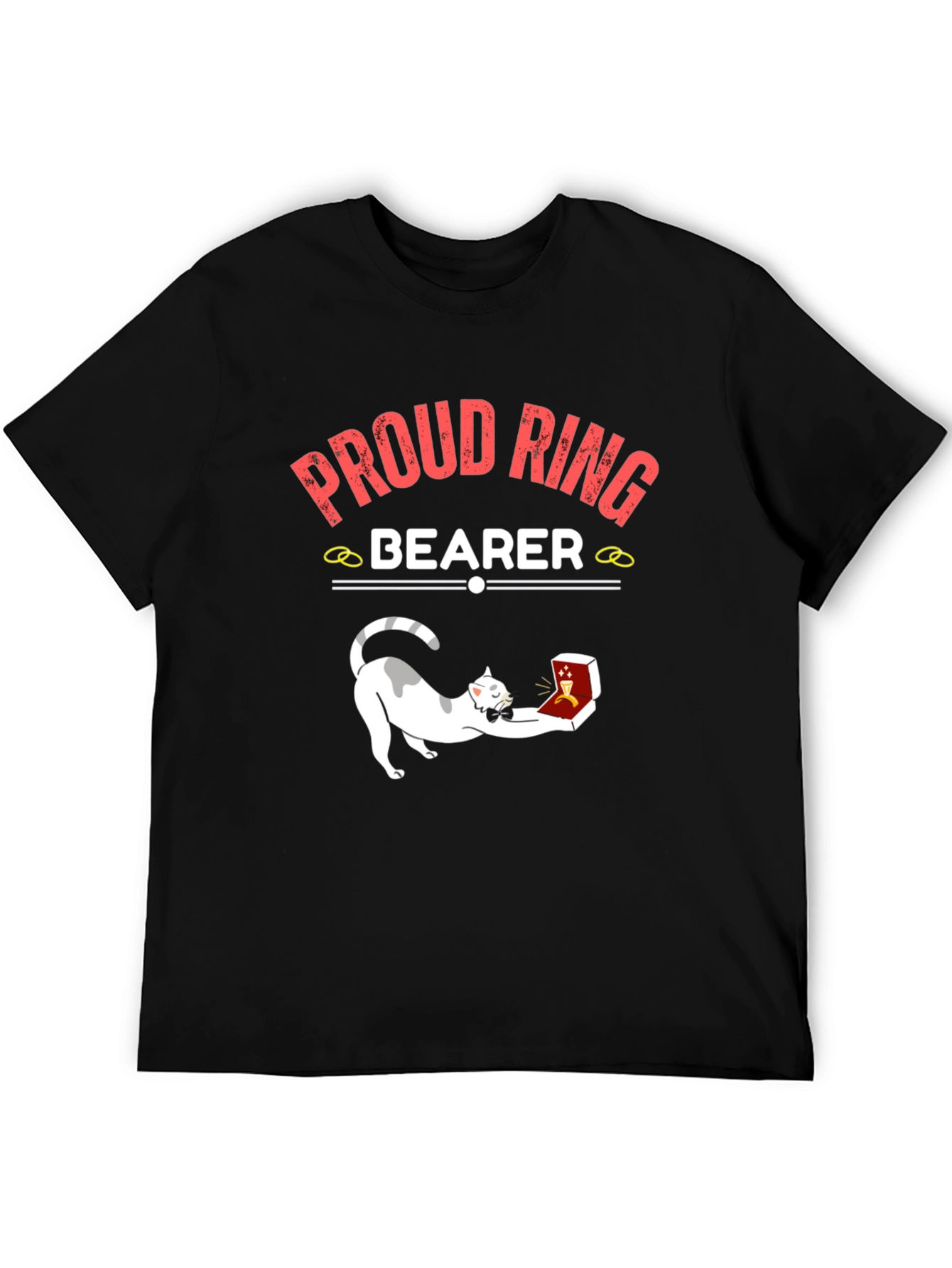 Proud Ring Bearer Cat T-Shirt - Wedding Humor