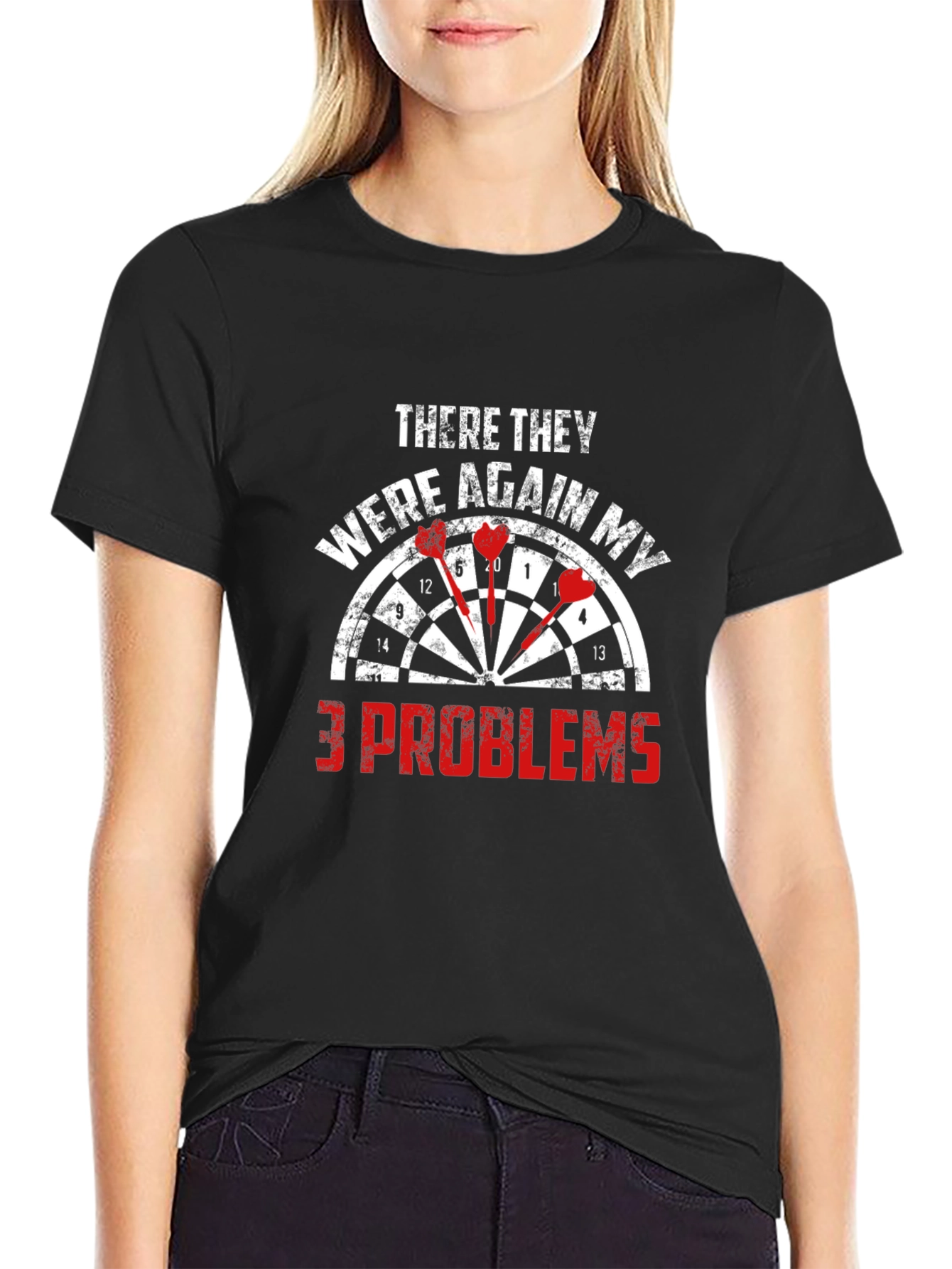 Dartboard 3 Problems Graphic Tee