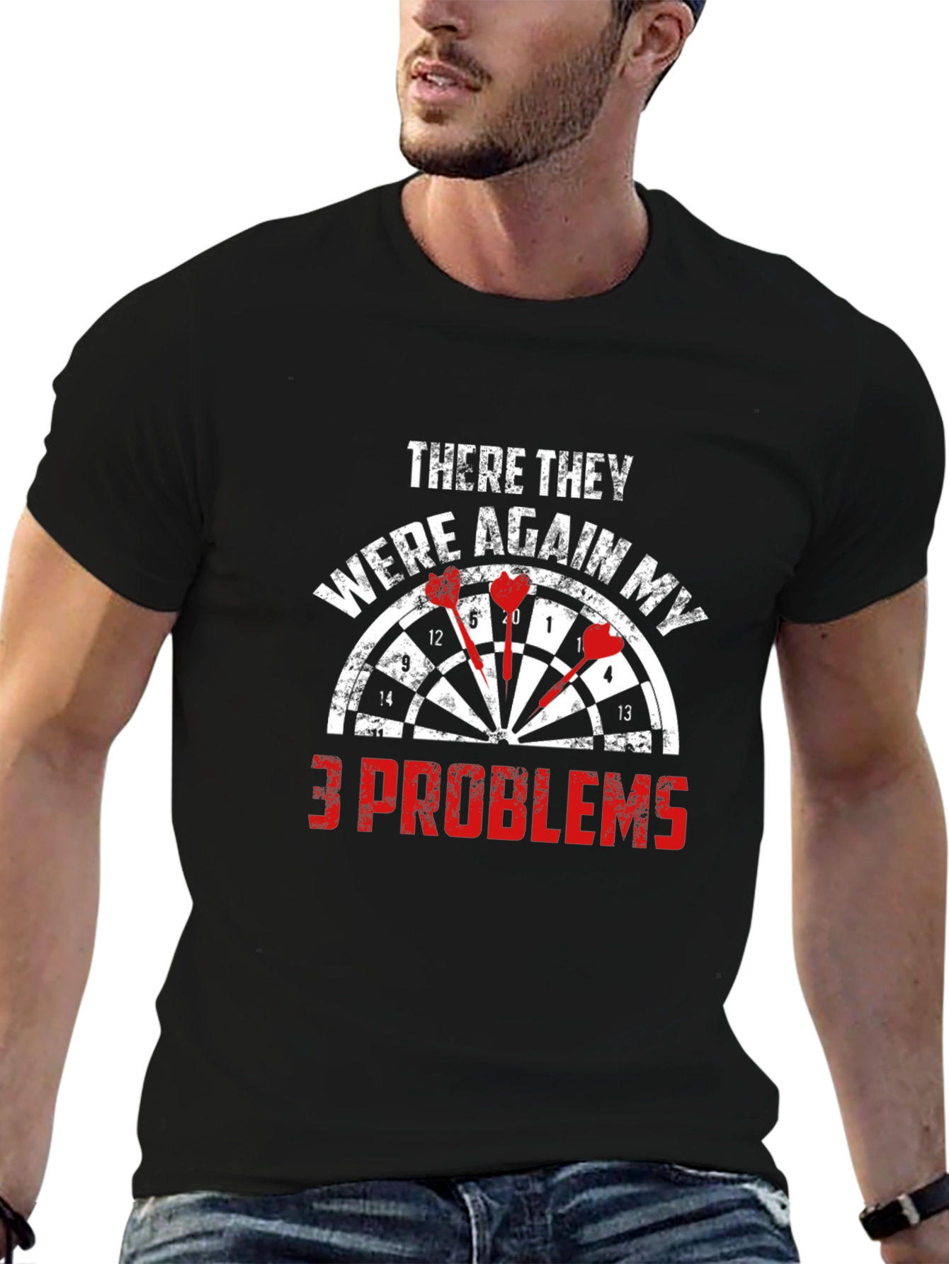 Dartboard 3 Problems Graphic Tee
