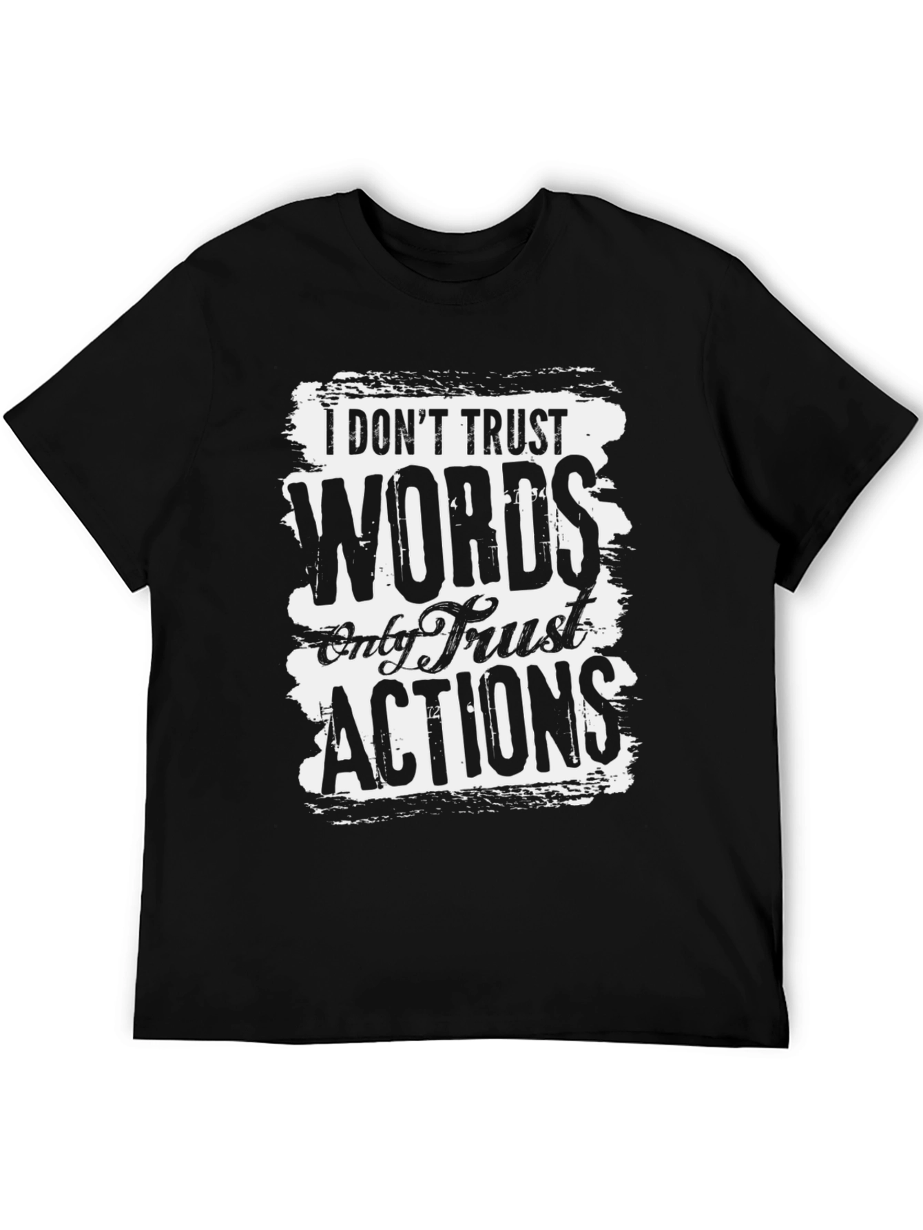 Trust Actions Black Graphic T-Shirt