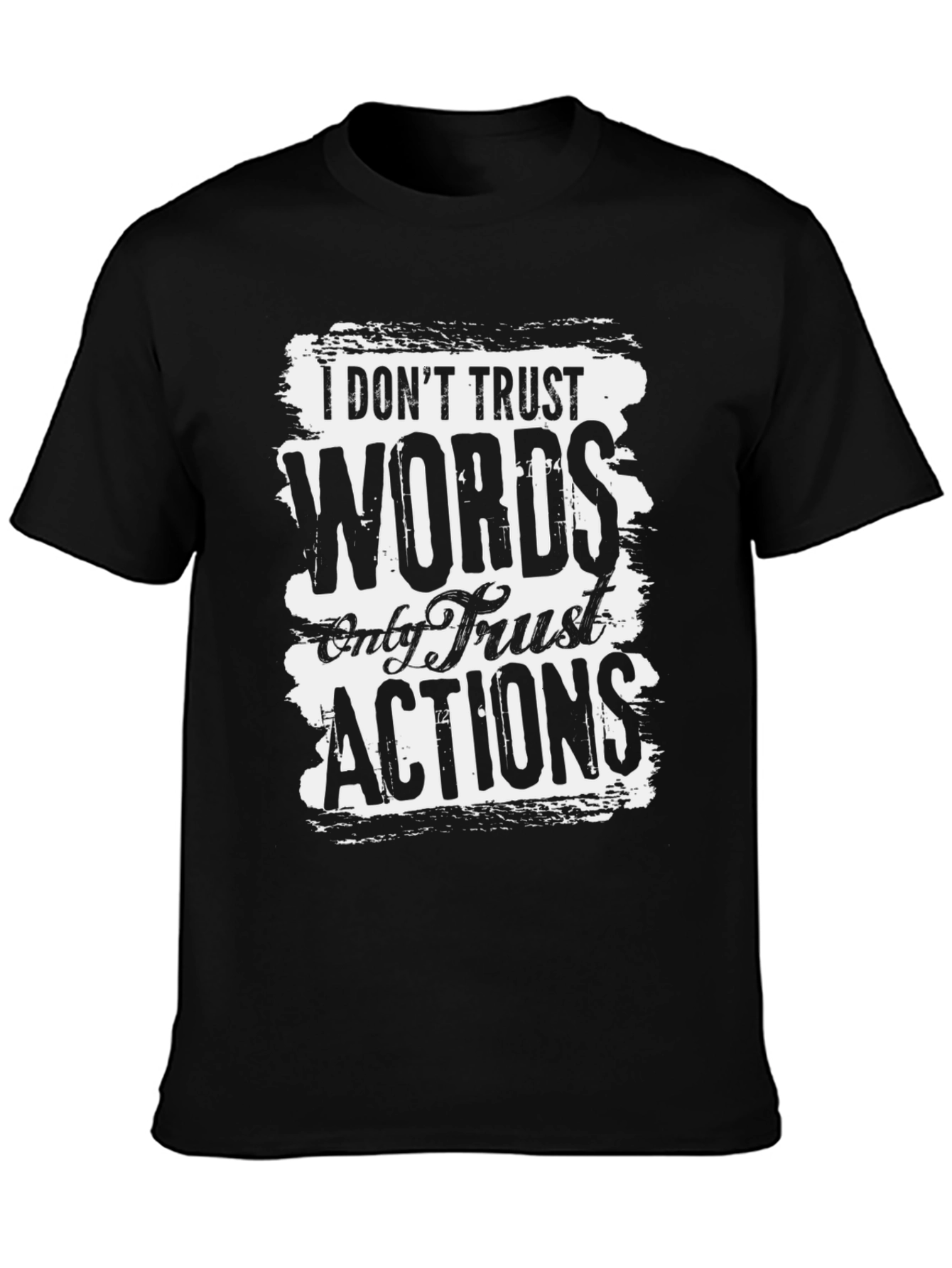 Trust Actions Black Graphic T-Shirt