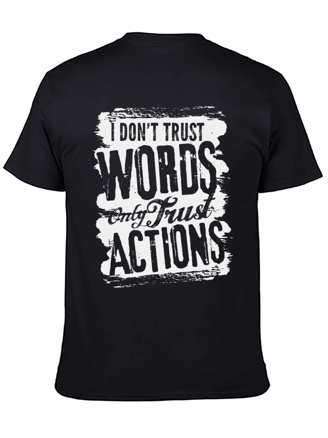 Trust Actions Black Graphic T-Shirt
