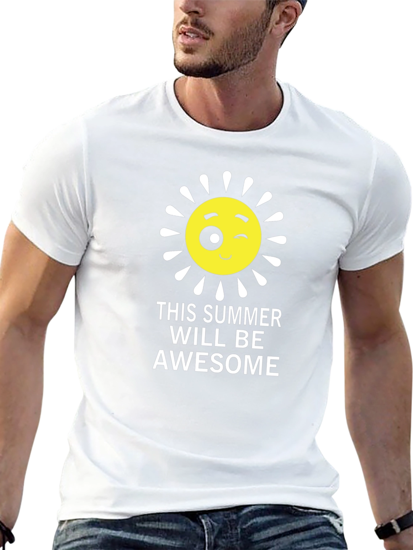Summer Fun Graphic T-Shirt - Black