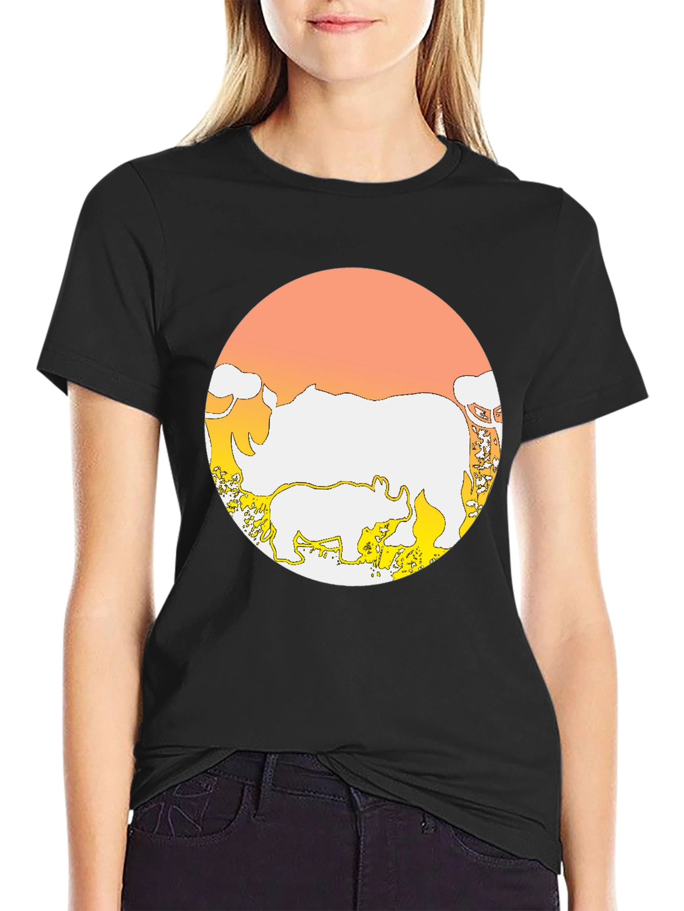 Rhino Graphic Tee - Mens Black T-Shirt