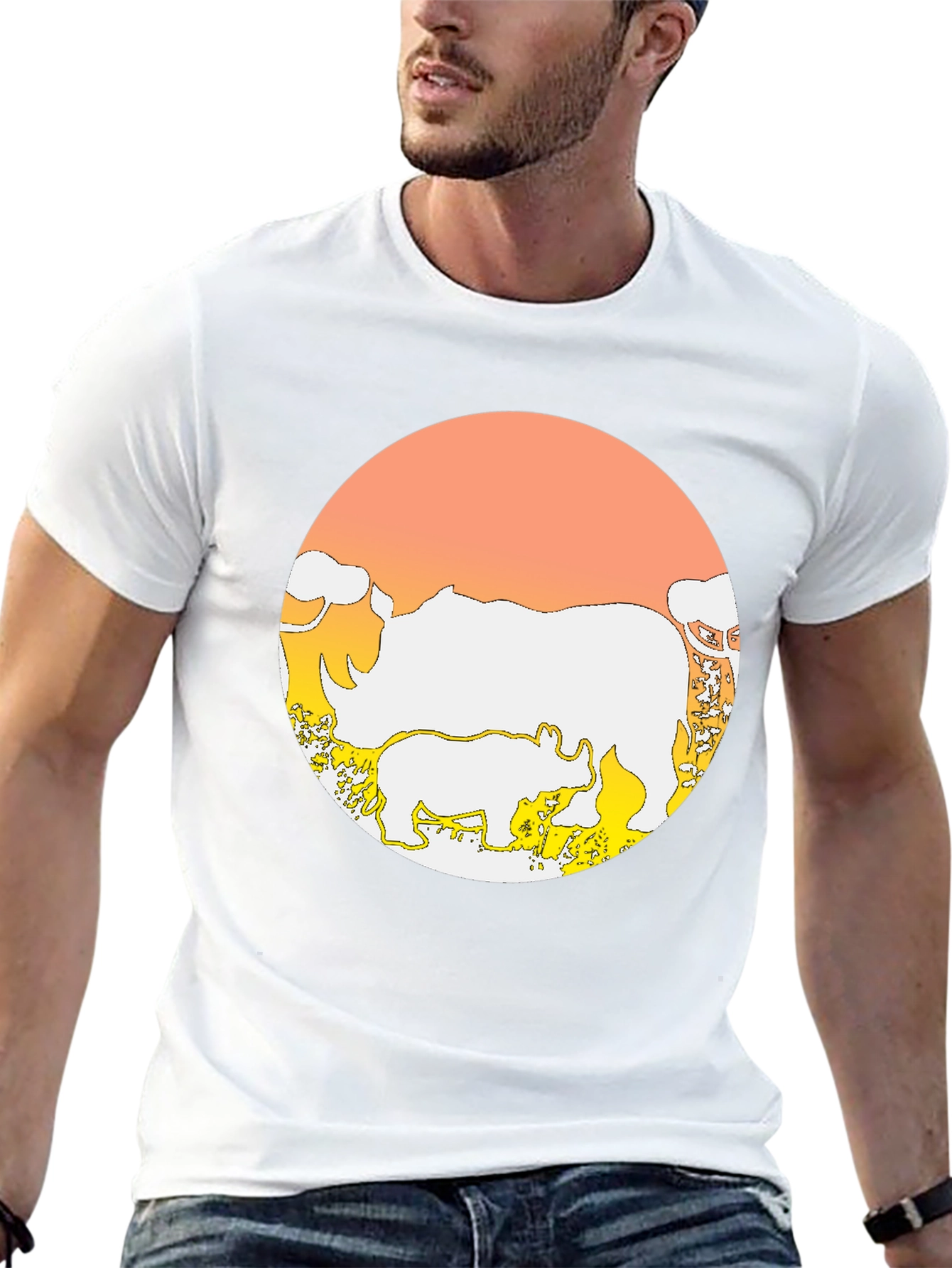 Rhino Graphic Tee - Mens Black T-Shirt