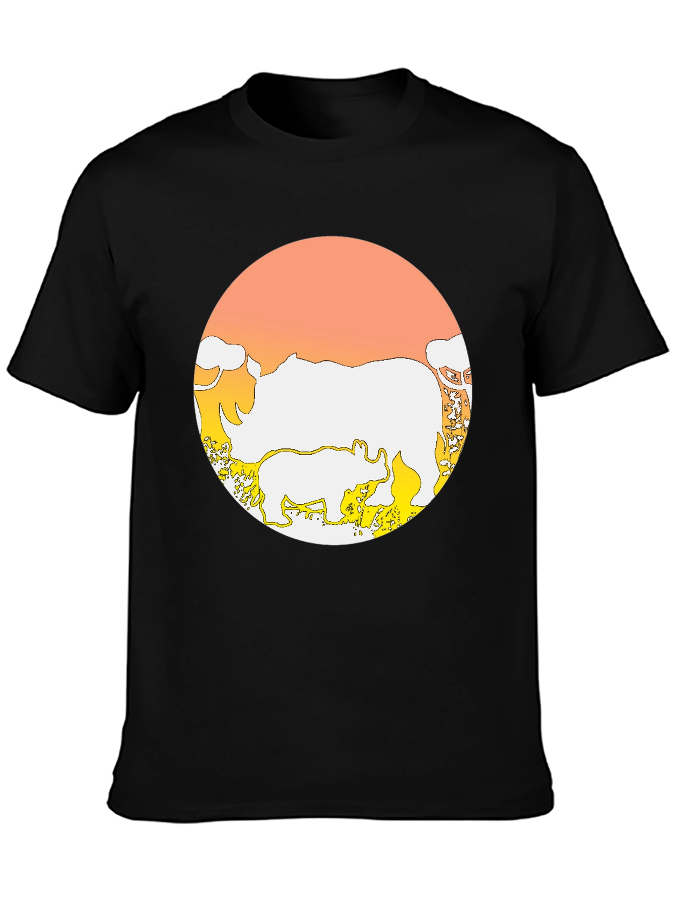 Rhino Graphic Tee - Mens Black T-Shirt