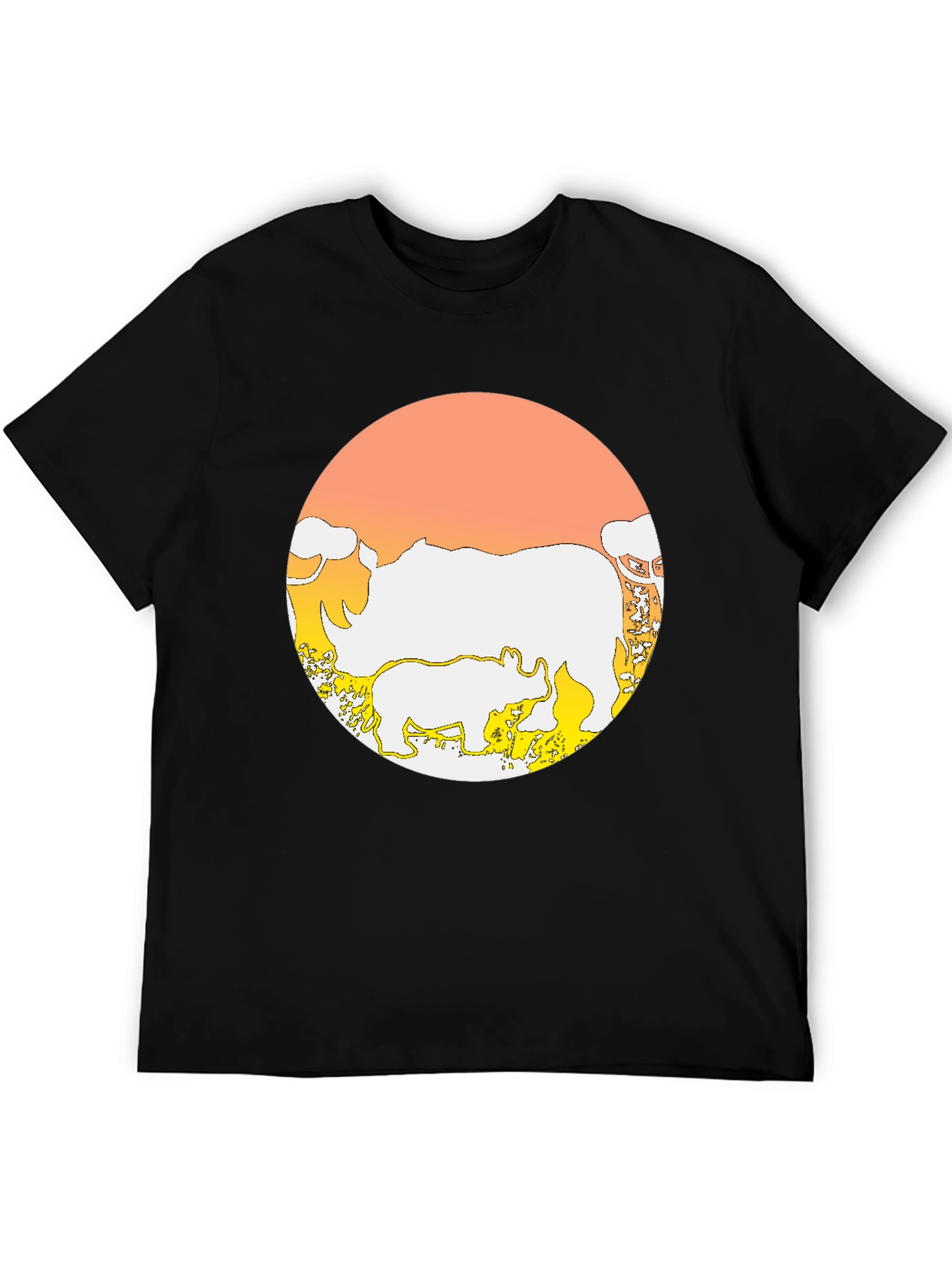 Rhino Graphic Tee - Mens Black T-Shirt