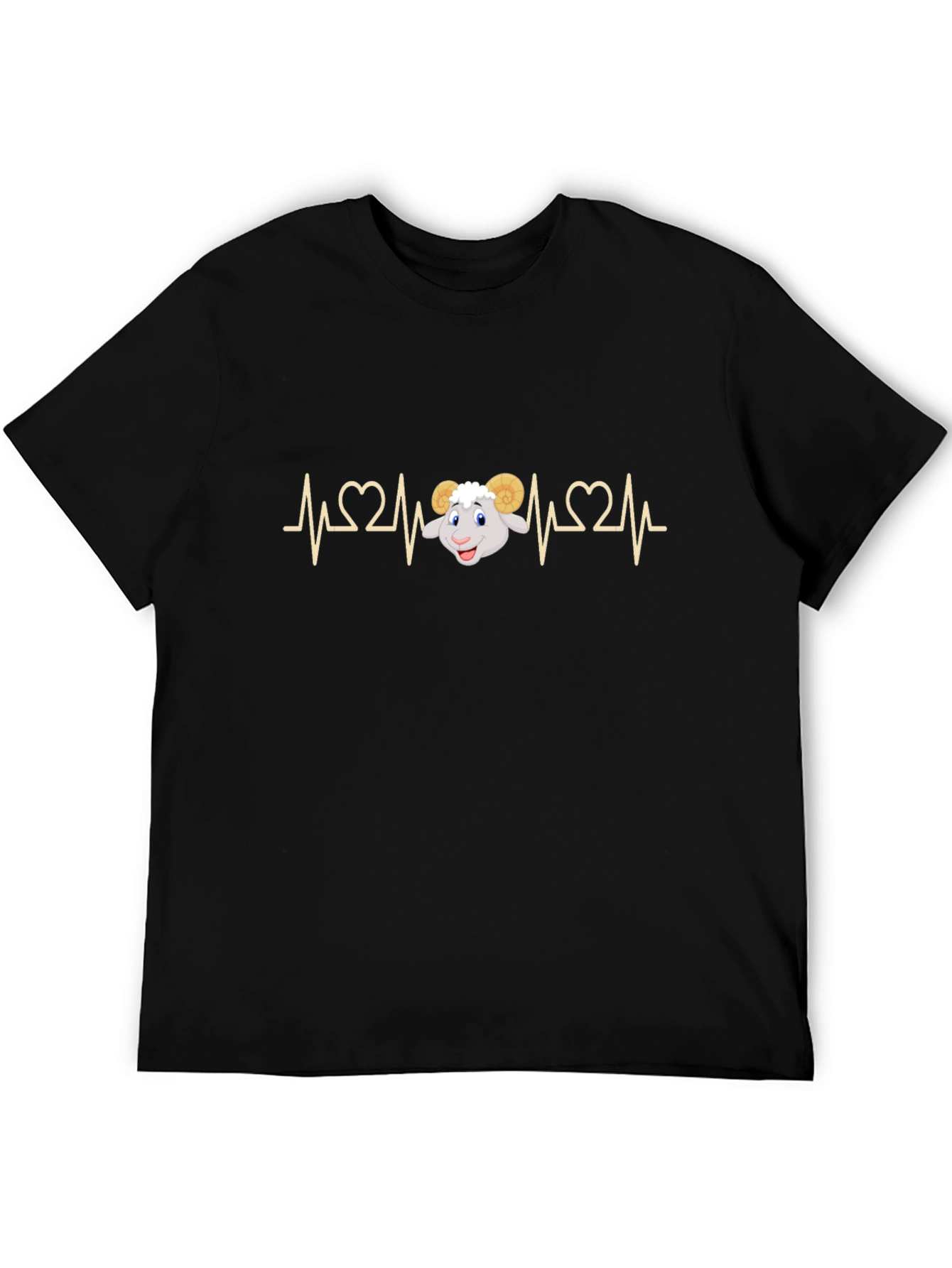 Ram Heartbeat Black T-Shirt