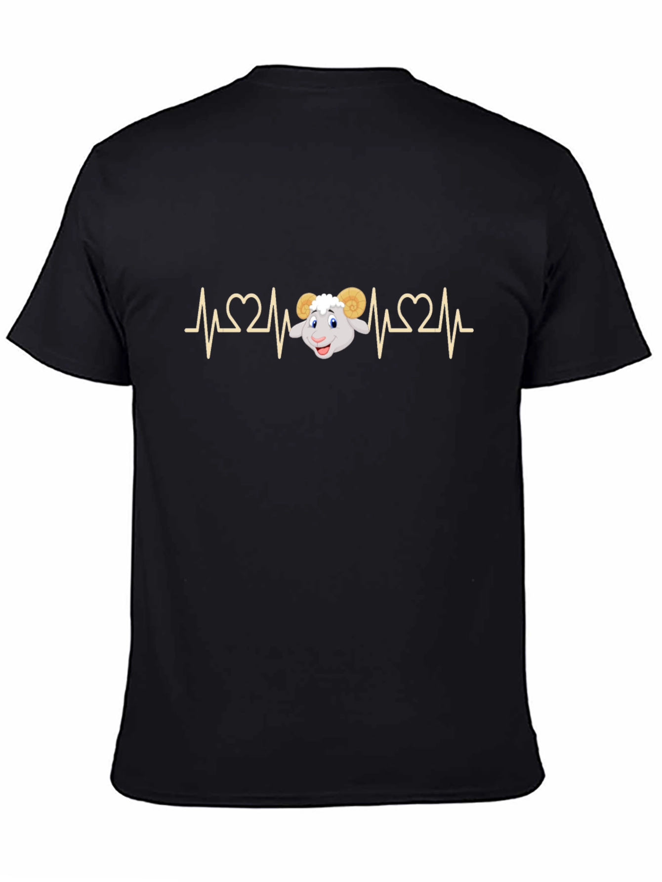 Ram Heartbeat Black T-Shirt