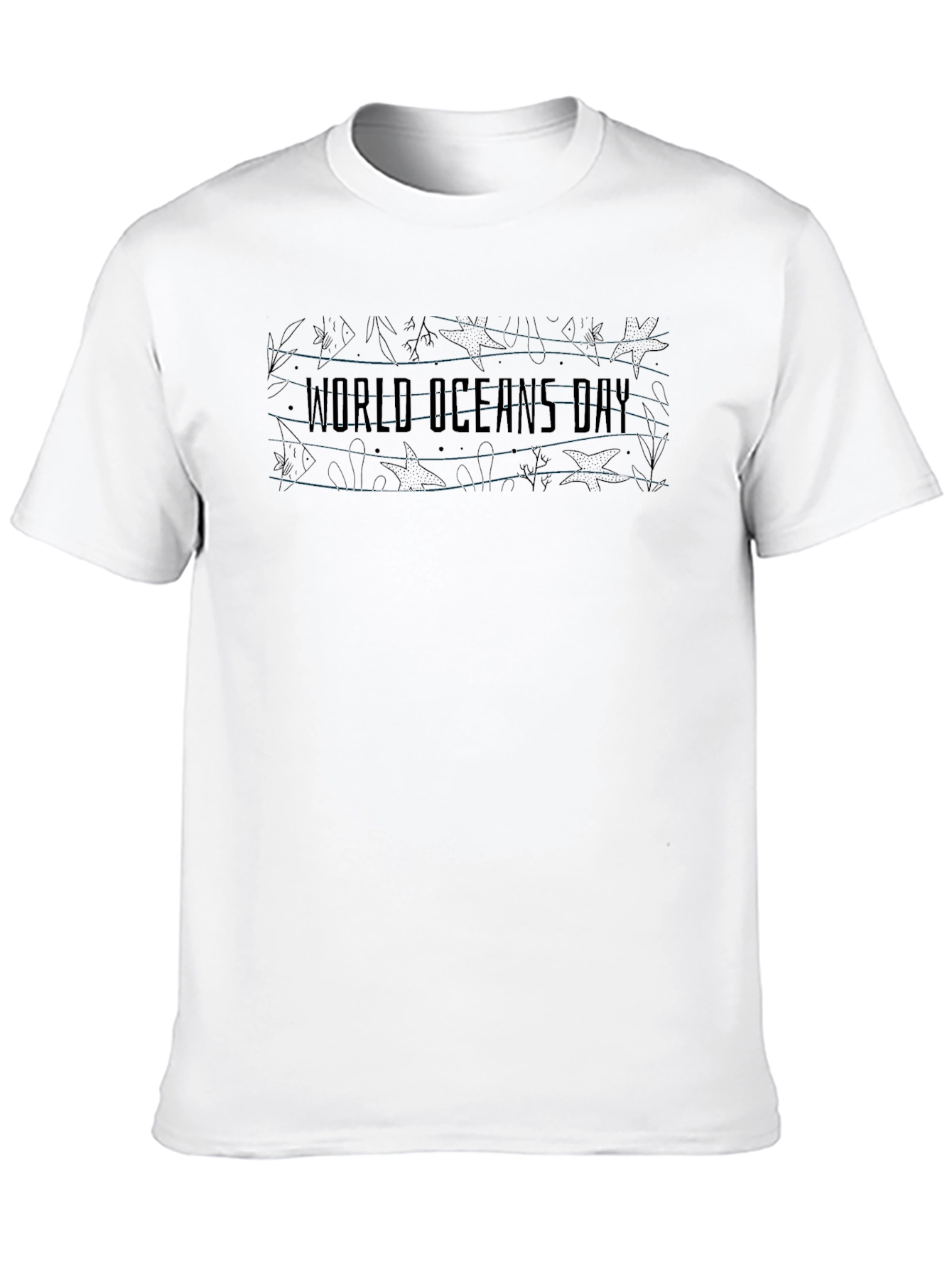 World Oceans Day Black T-Shirt