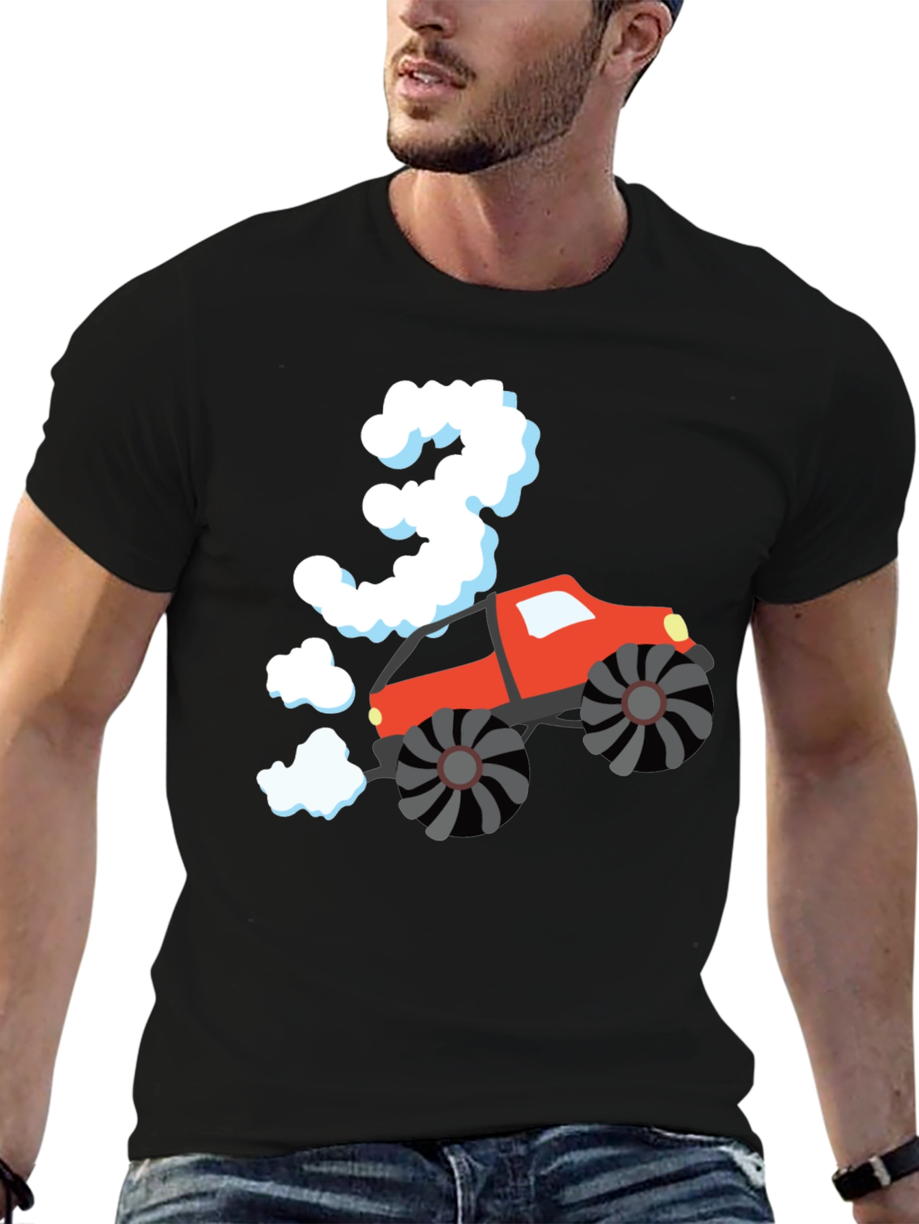 Monster Truck Birthday T-Shirt - Age 3