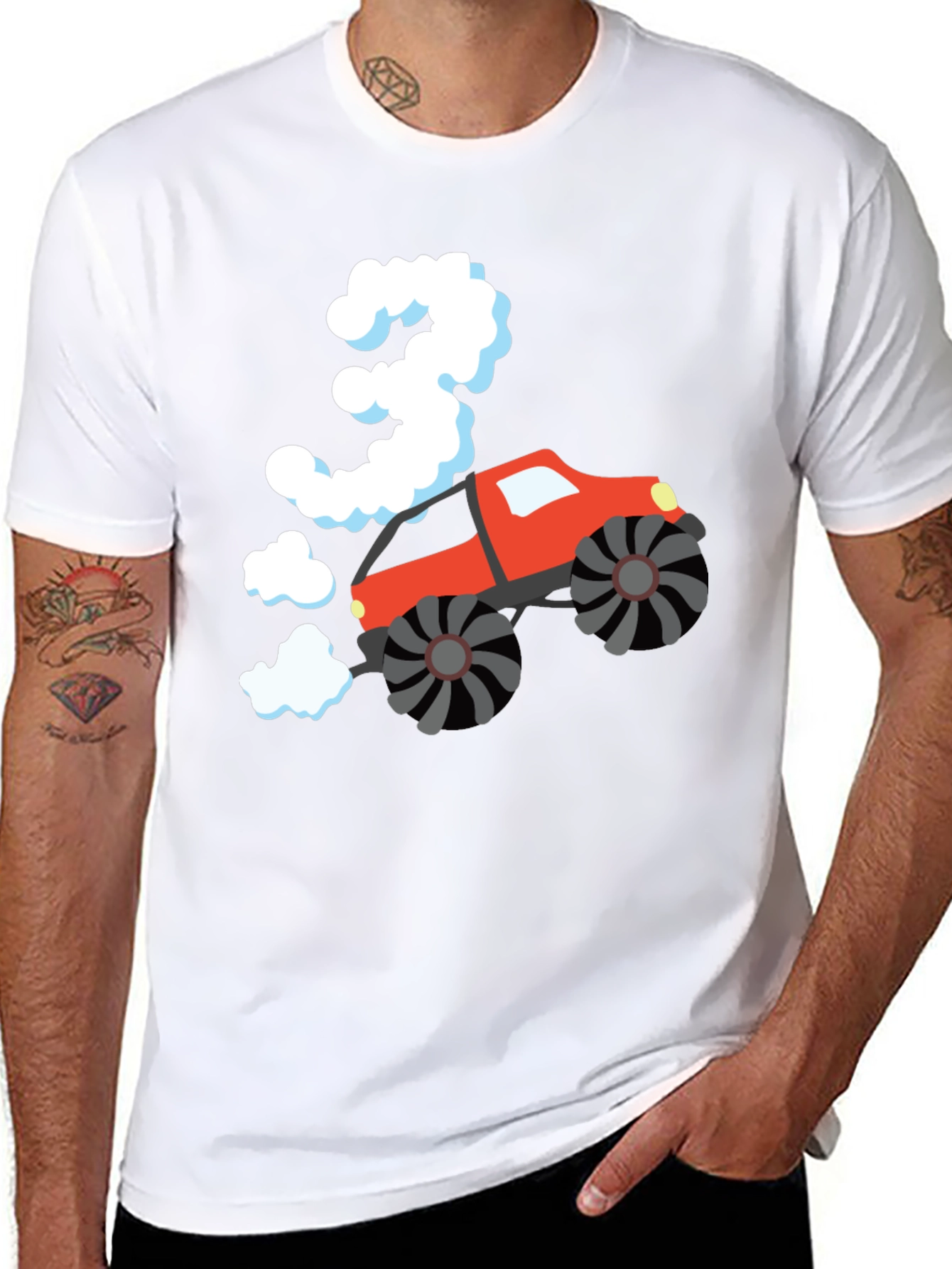 Monster Truck Birthday T-Shirt - Age 3