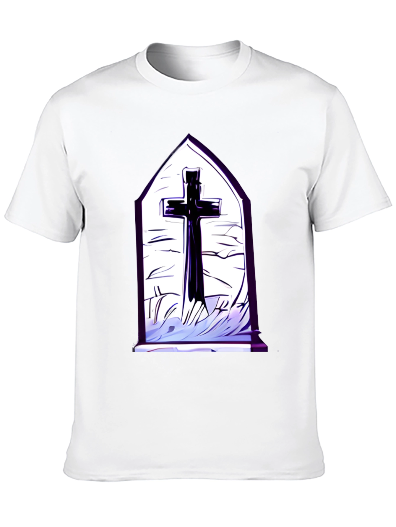 Gothic Cross T-Shirt - Black