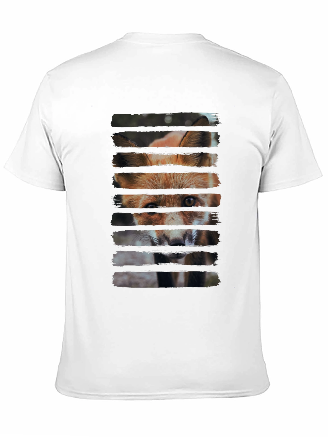 Fox Gaze Mens Black Graphic T-Shirt