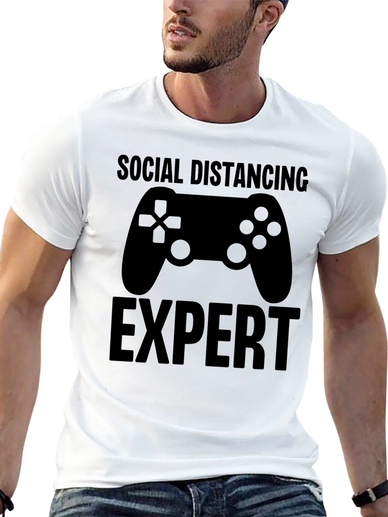 Social Distancing Expert Gamer T-Shirt