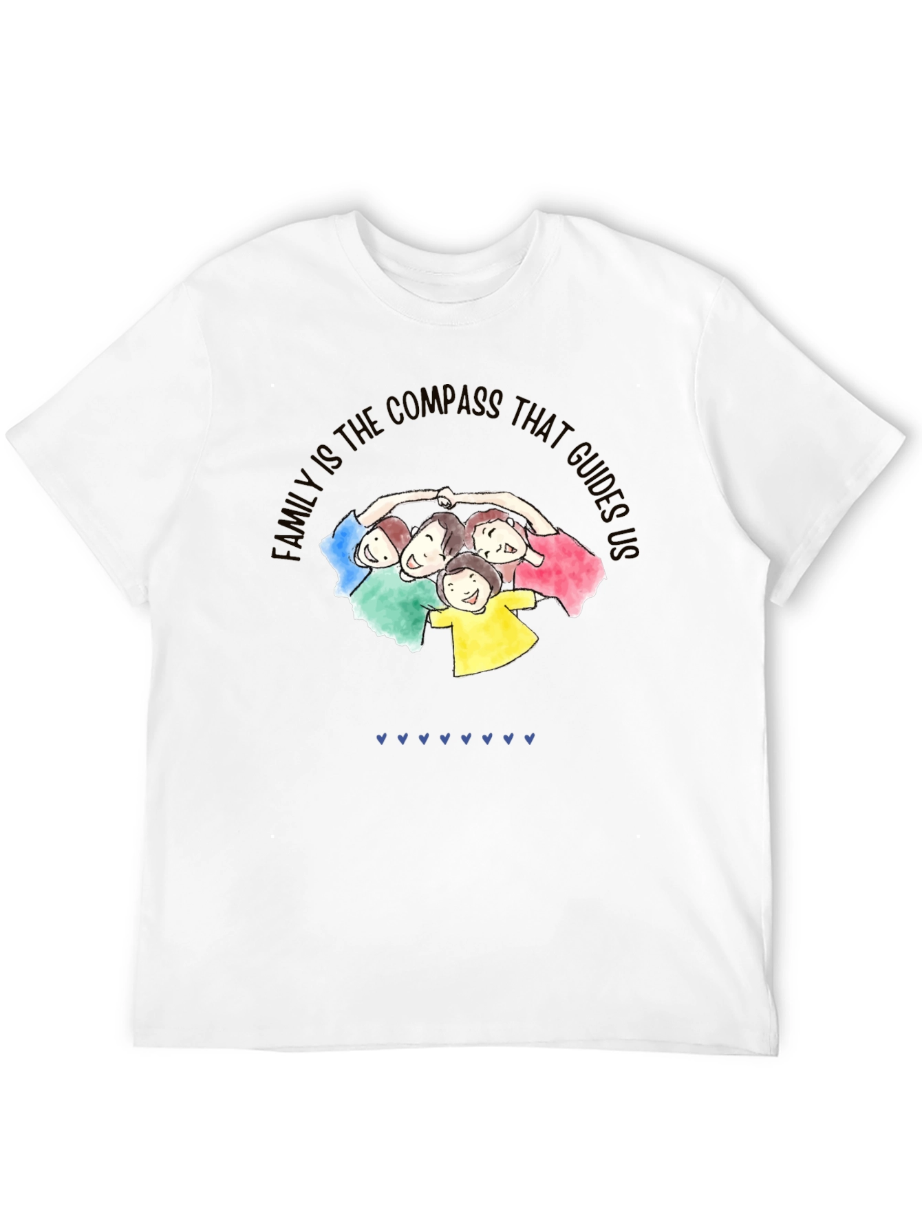 Family Compass Graphic Tee - Unisex Cotton Blend