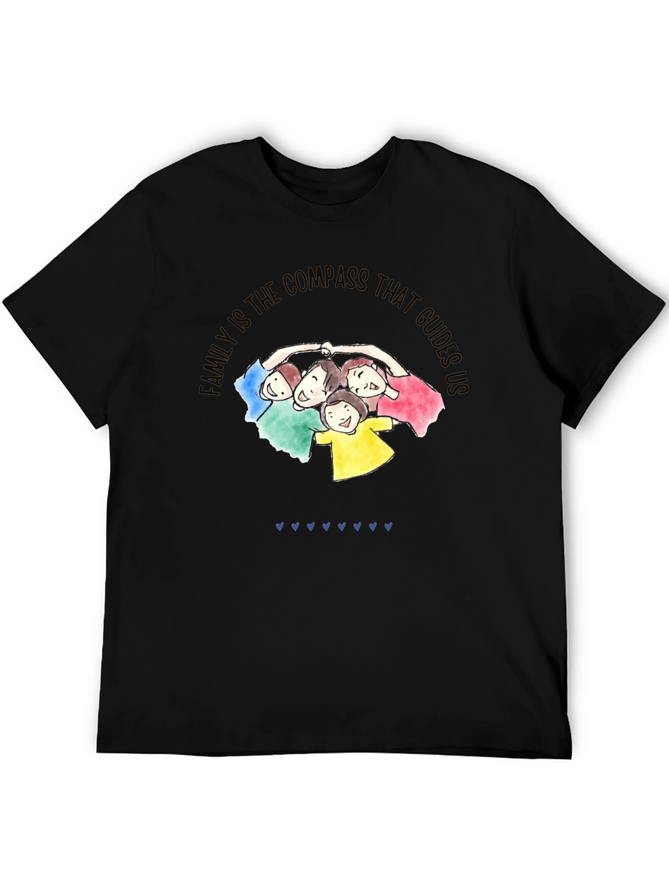 Family Compass Graphic Tee - Unisex Cotton Blend