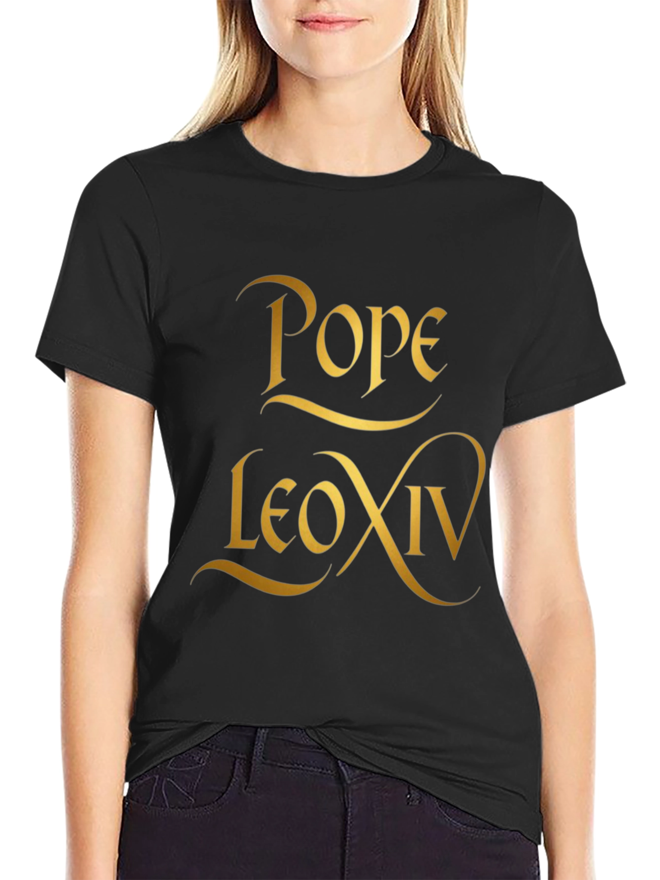 Pope Leo XIV T-Shirt - Gold Design