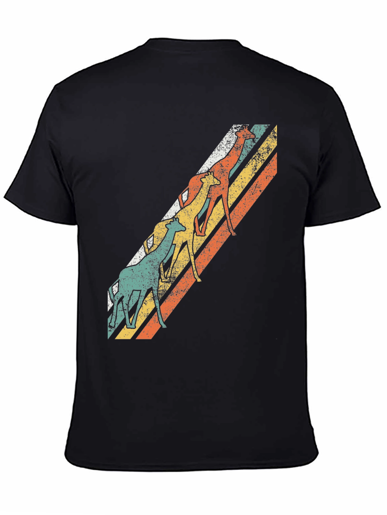 Retro Giraffe Striped T-Shirt