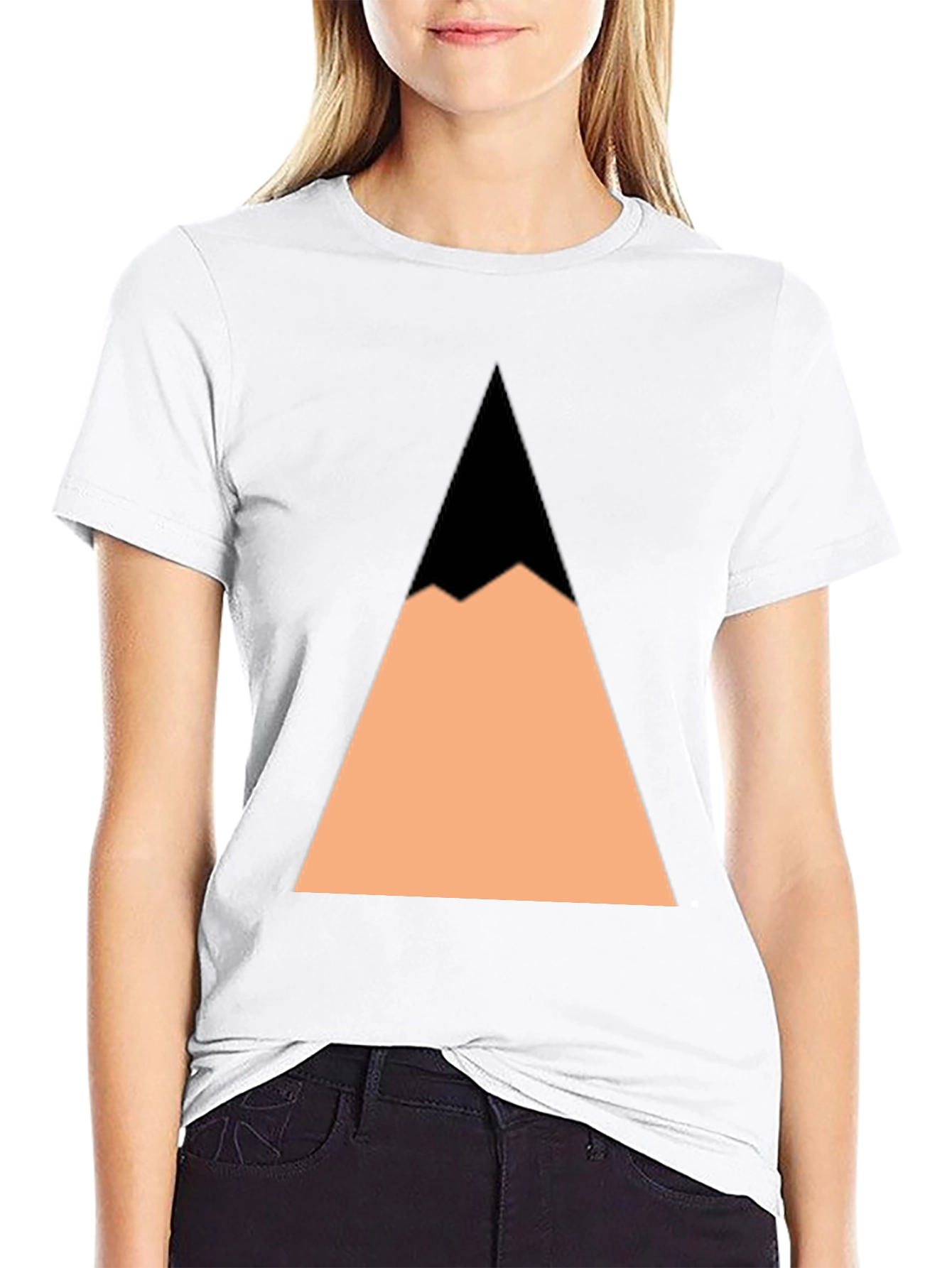 Geometric Mountain Peak Black T-Shirt