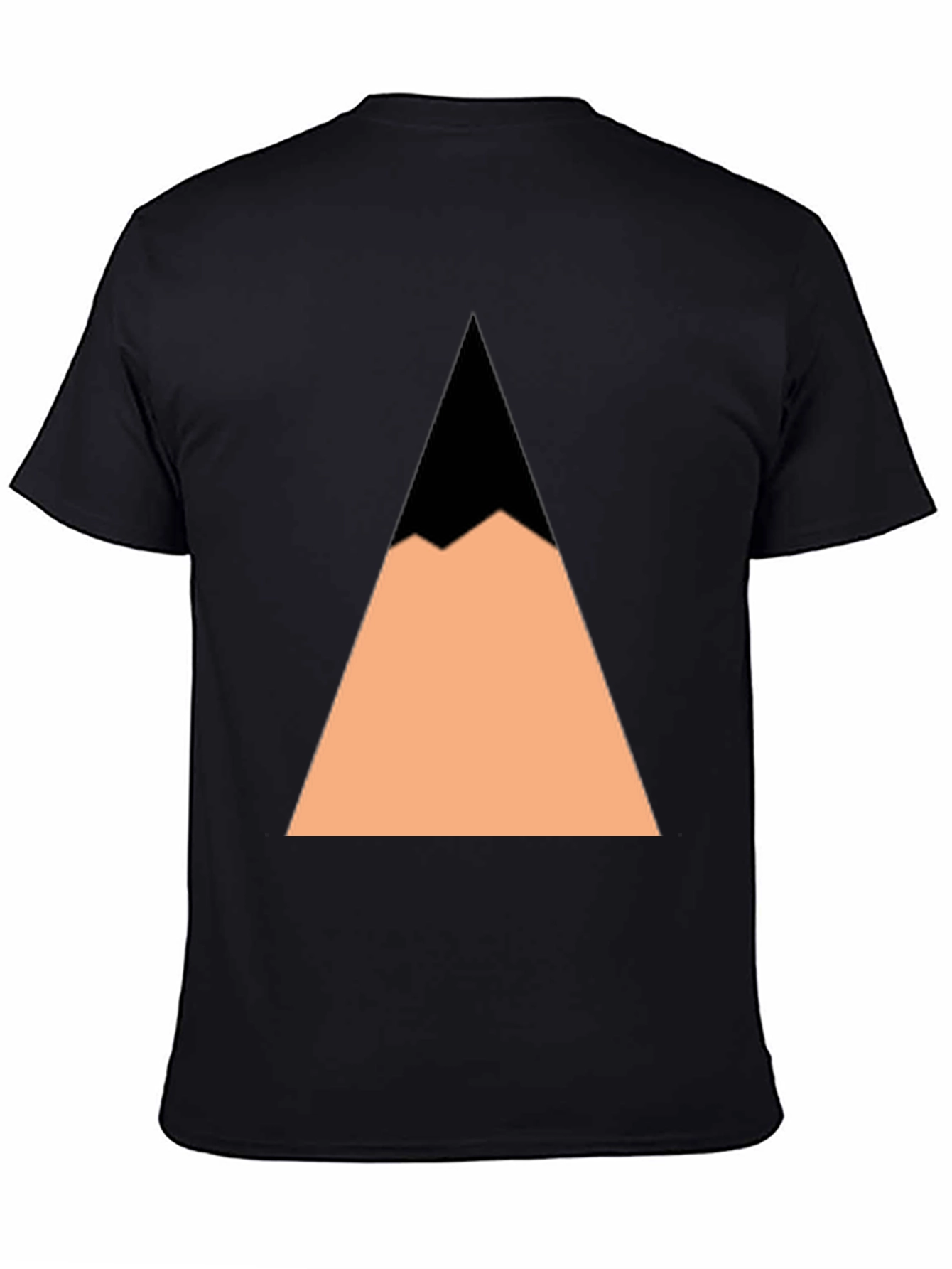 Geometric Mountain Peak Black T-Shirt