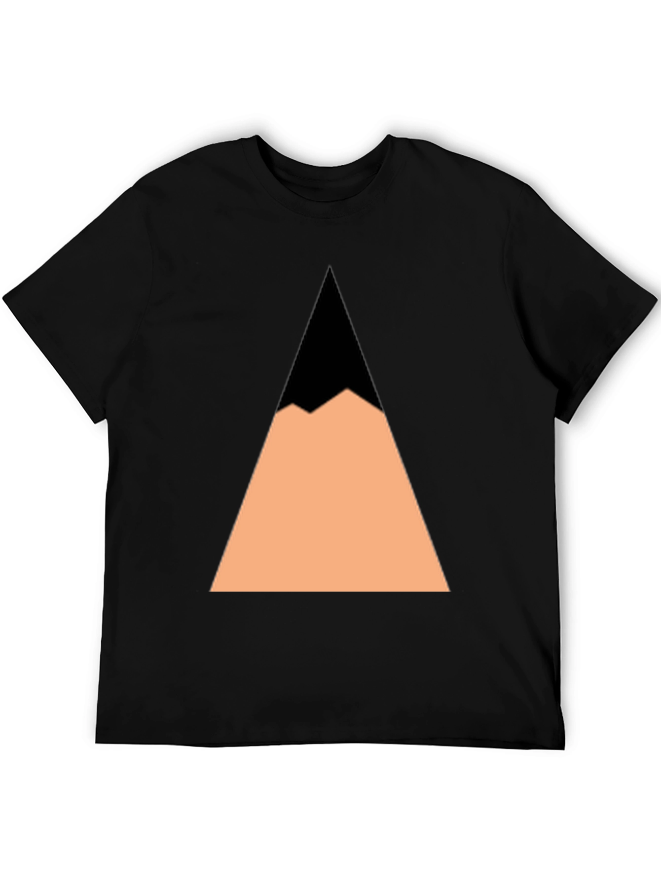 Geometric Mountain Peak Black T-Shirt