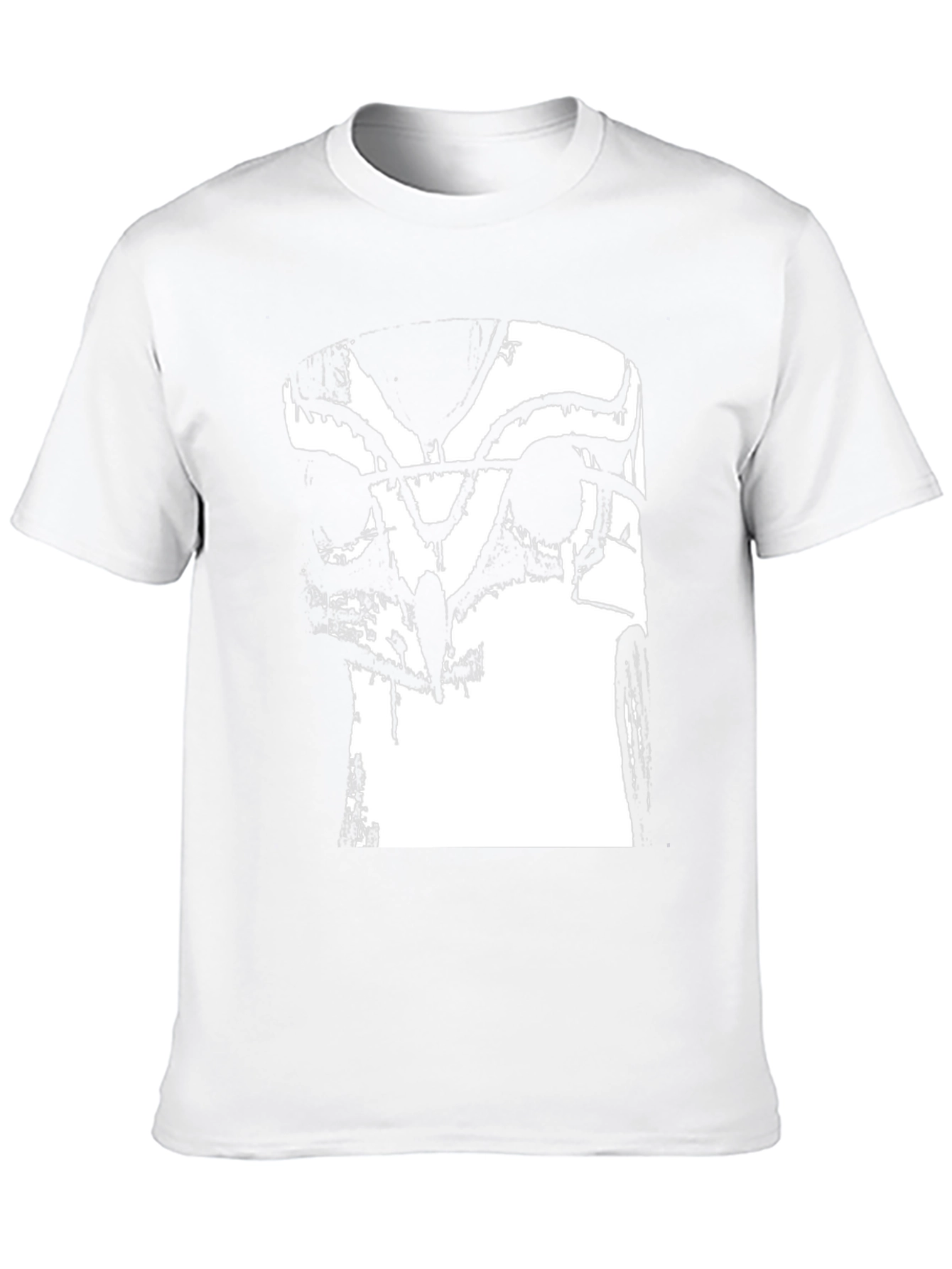 Abstract Owl Graphic Tee - Black Cotton Blend