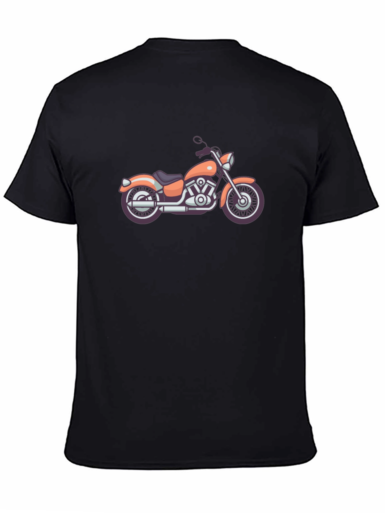 Motorcycle Graphic Mens Black T-Shirt