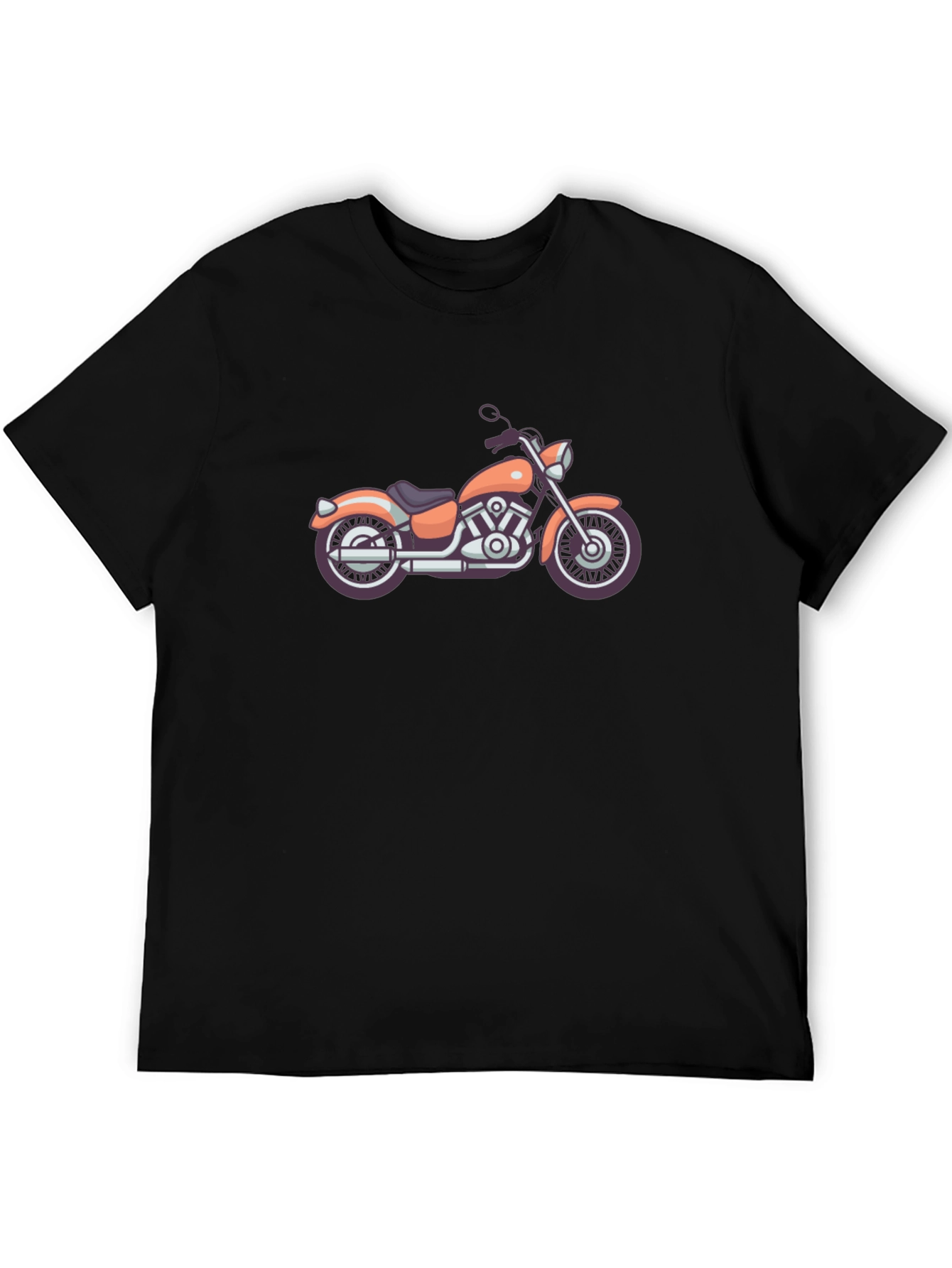 Motorcycle Graphic Mens Black T-Shirt