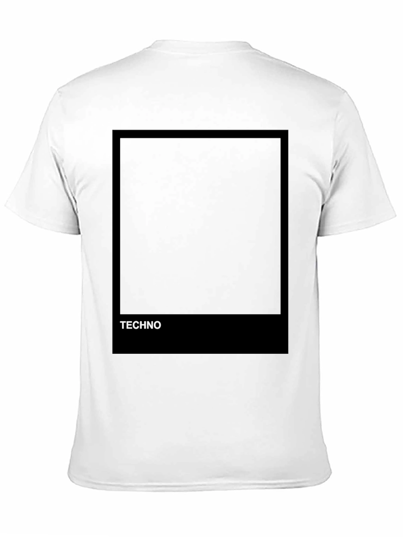 Techno Graphic Print Black T-Shirt