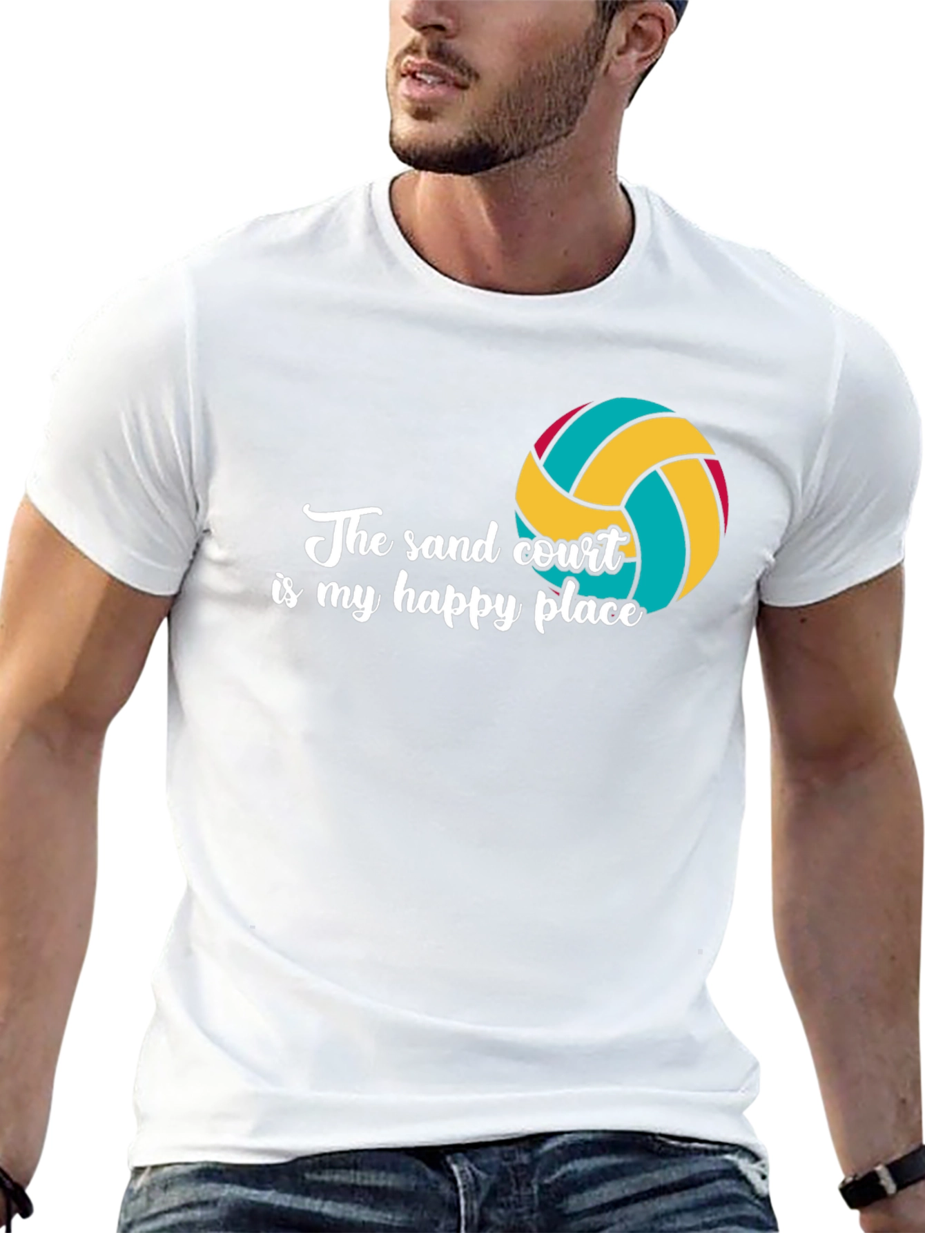 Sand Court Happy Place Graphic Tee