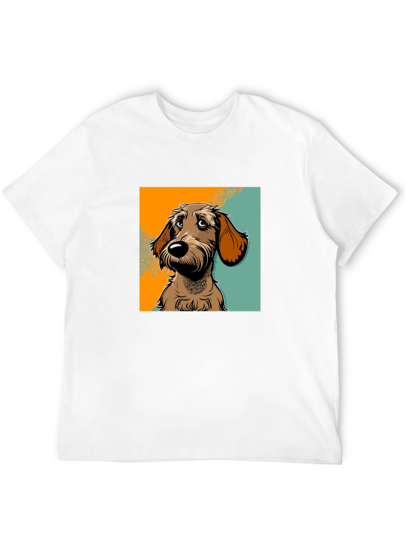 Dog Graphic T-Shirt - Black Short Sleeve Tee