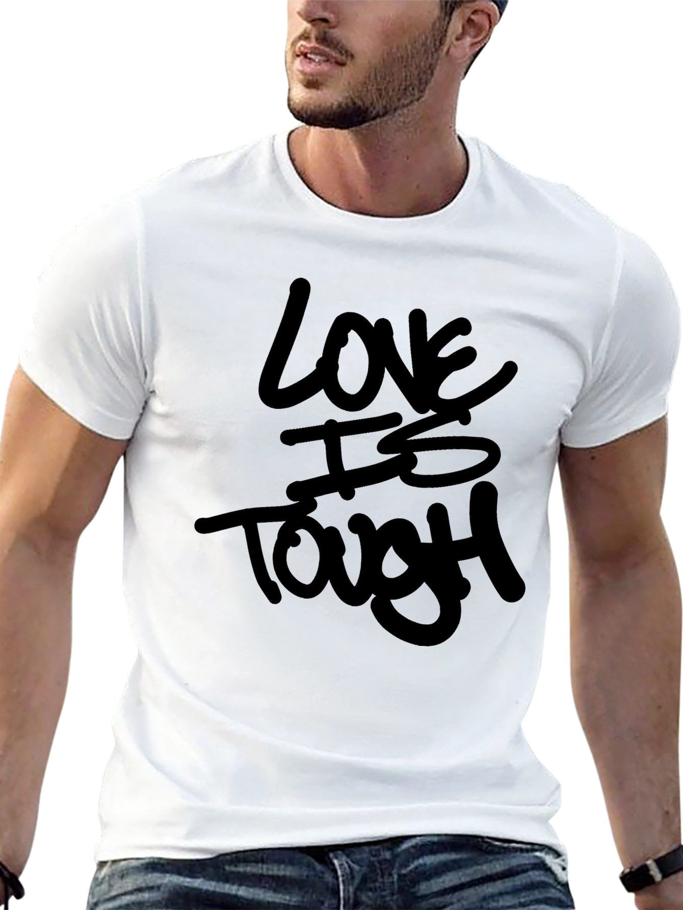 Love Is Tough Black Graphic Tee