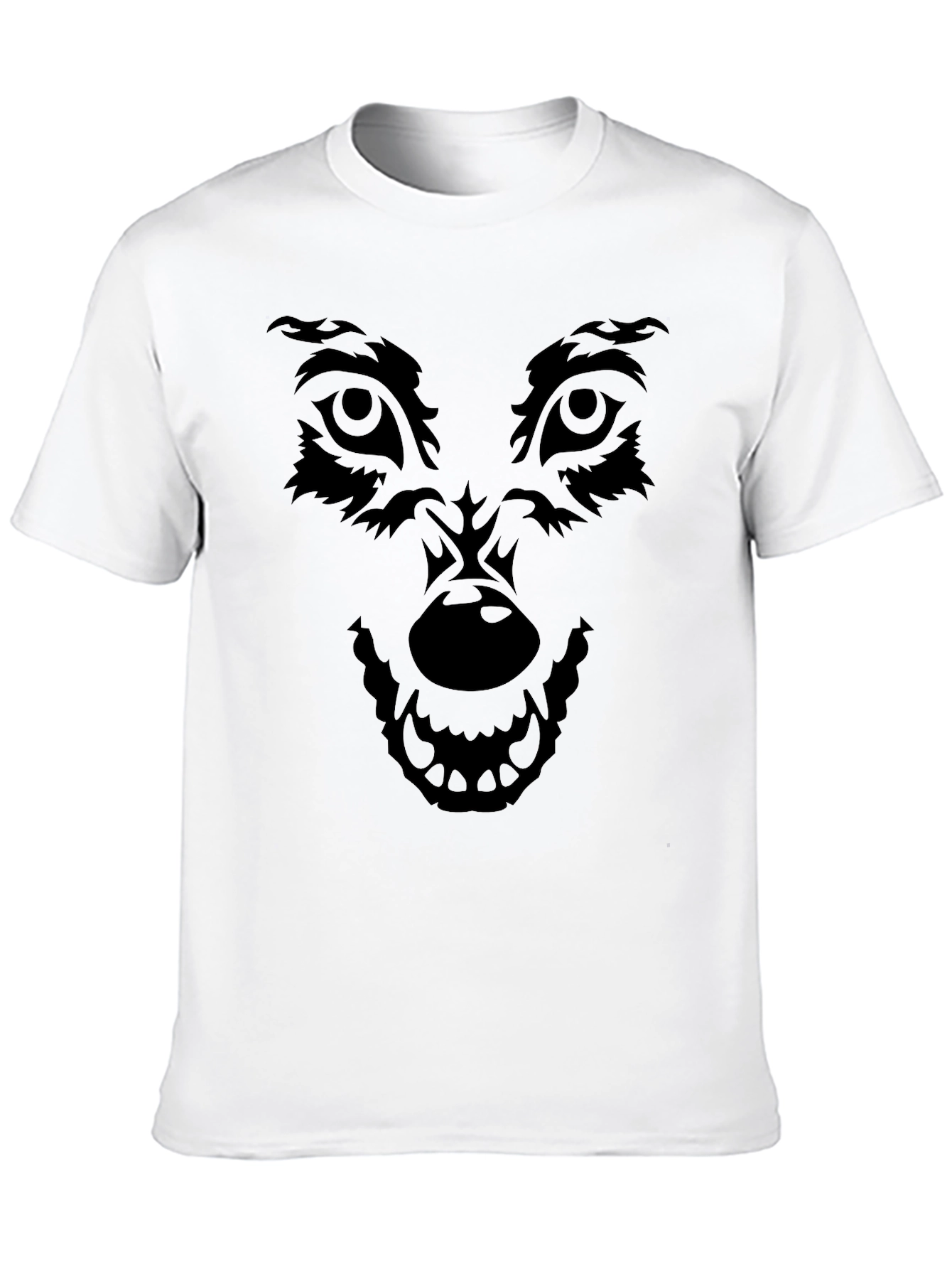 Wolf Graphic Print Black T-Shirt