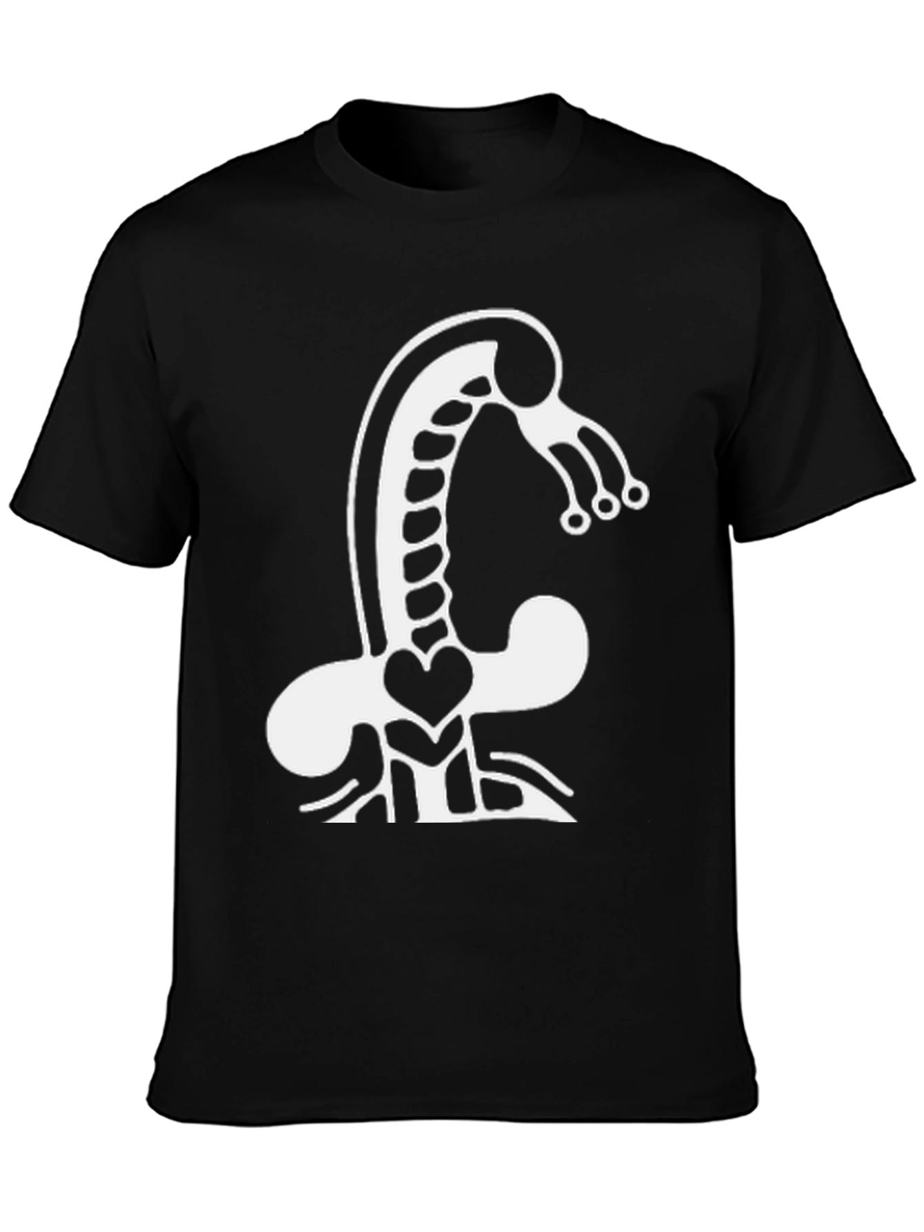 Abstract Creature Graphic Tee - Black