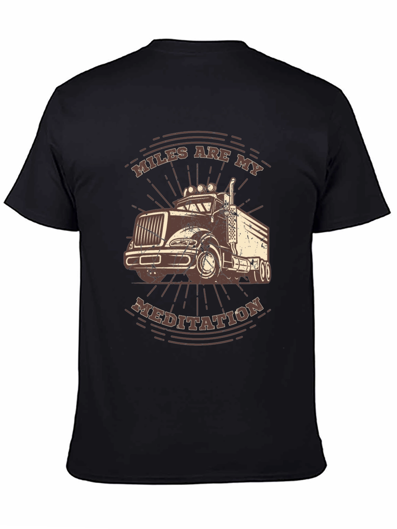 Trucker T-Shirt: Miles Are My Meditation Tee