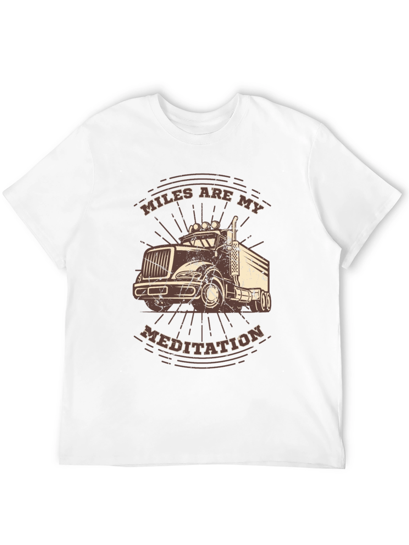 Trucker T-Shirt: Miles Are My Meditation Tee