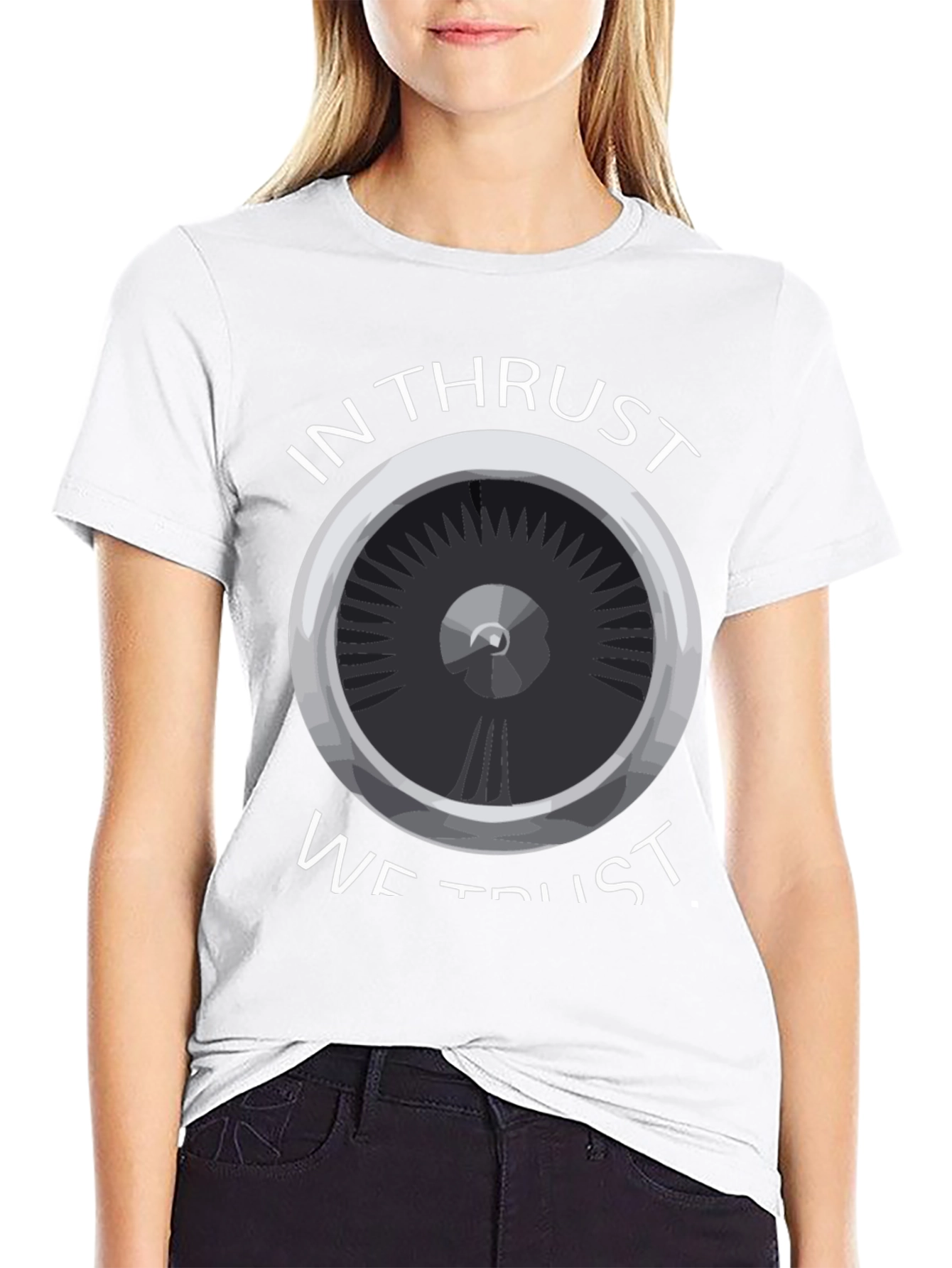 In Thrust We Trust T-Shirt - Aviation Enthusiast Tee
