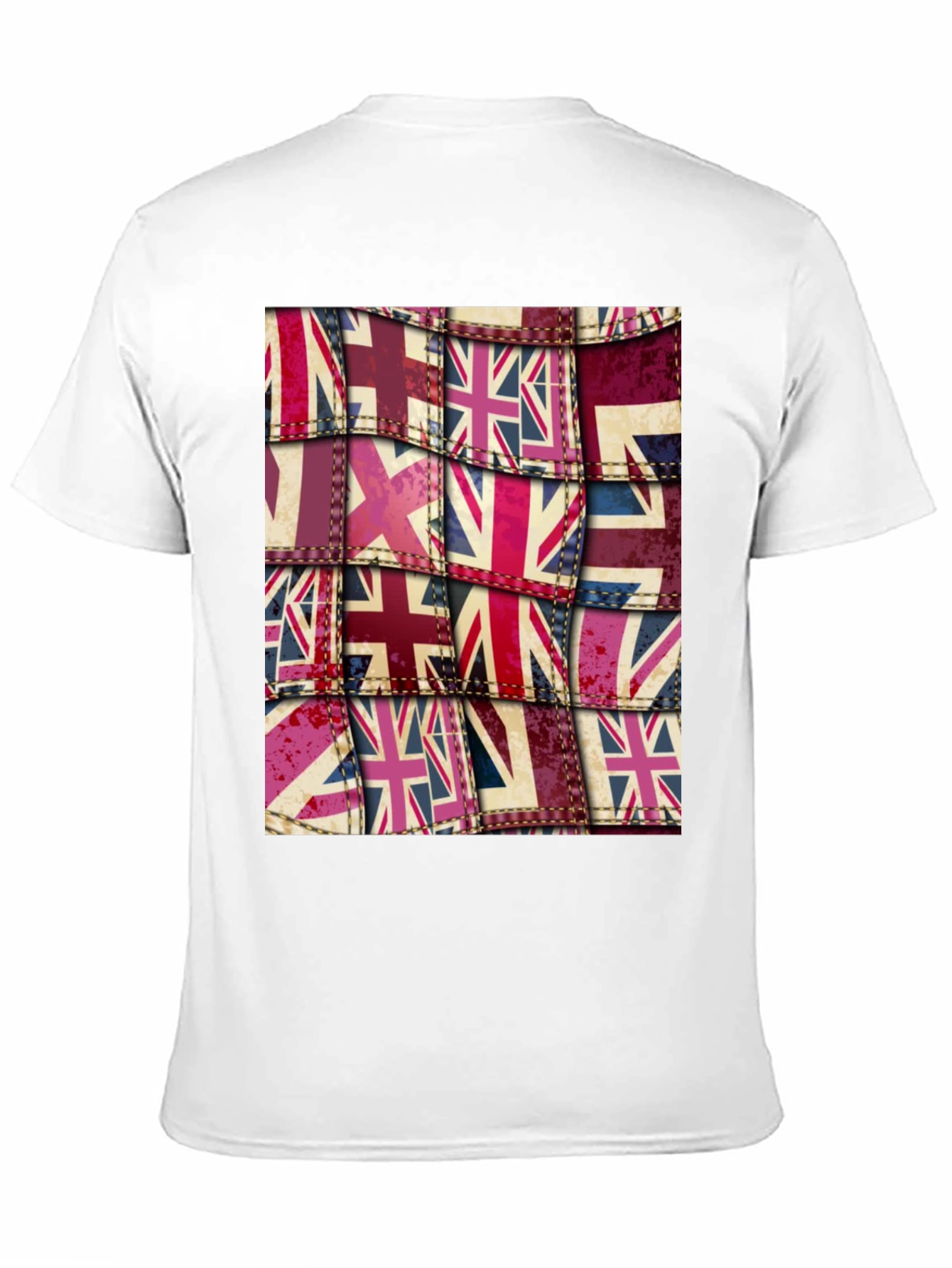 Union Jack Flag Patchwork Graphic Tee