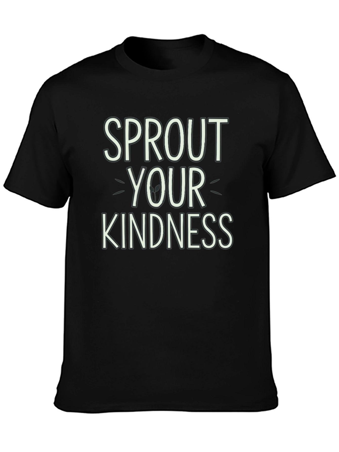 Sprout Your Kindness Black Graphic Tee