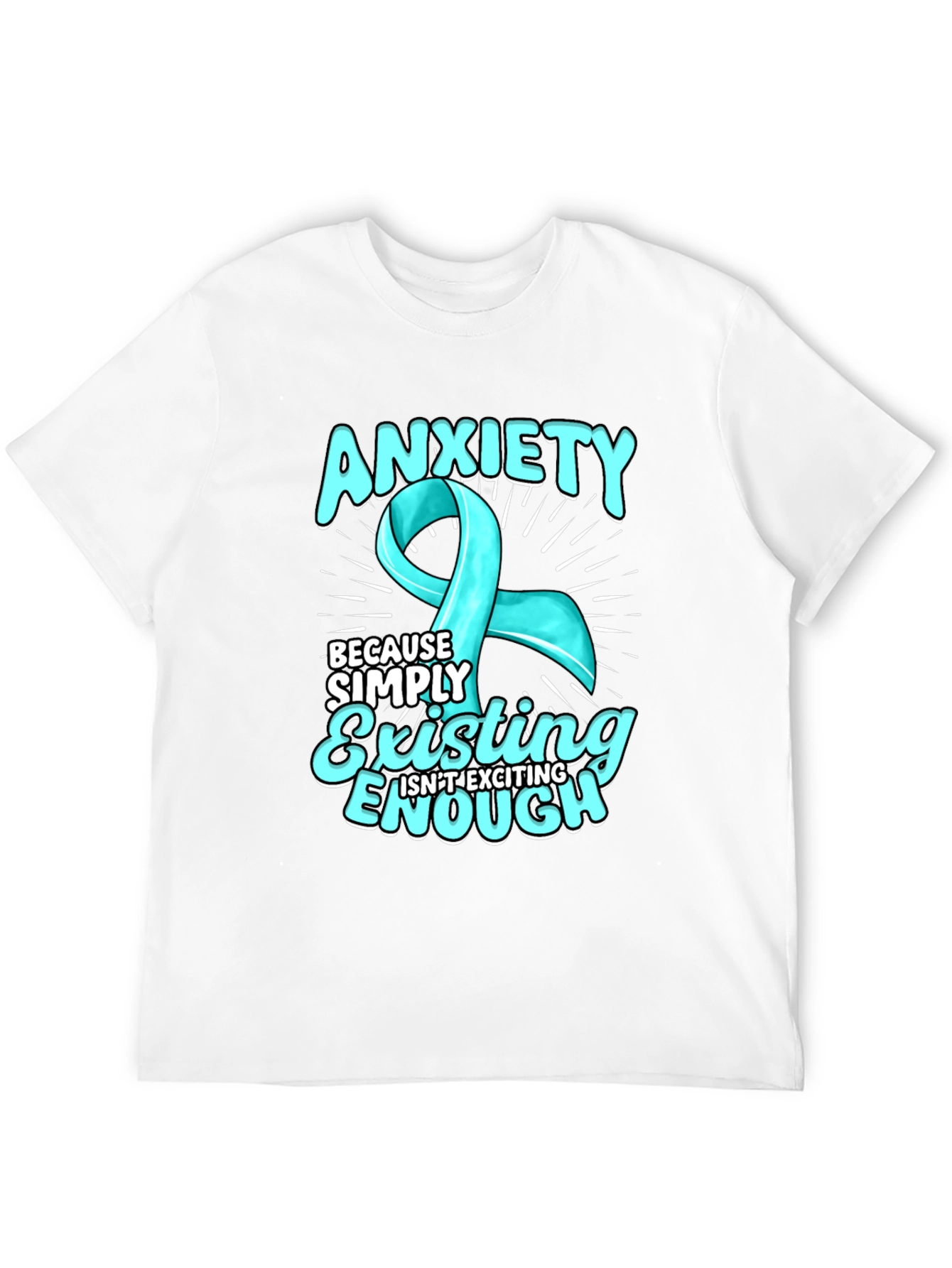Anxiety Ribbon T-Shirt - Mental Health Awareness