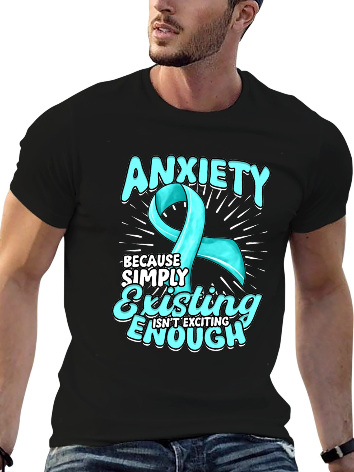 Anxiety Ribbon T-Shirt - Mental Health Awareness