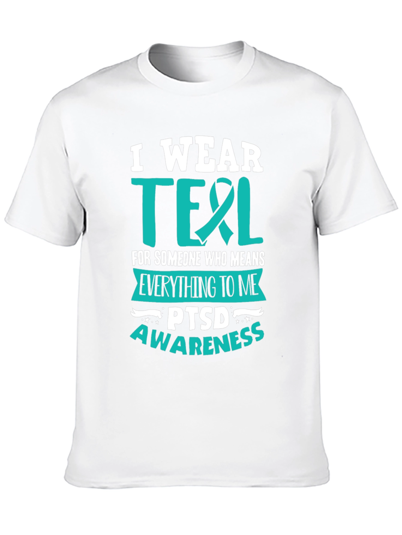 PTSD Awareness Teal Ribbon T-Shirt