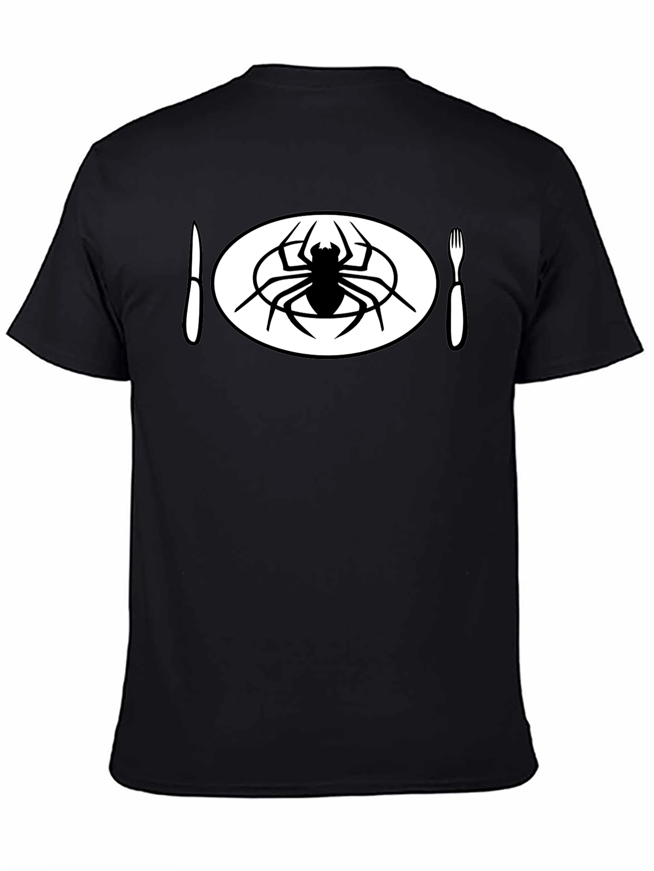 Spider Meal Black T-Shirt - Unique Graphic Tee