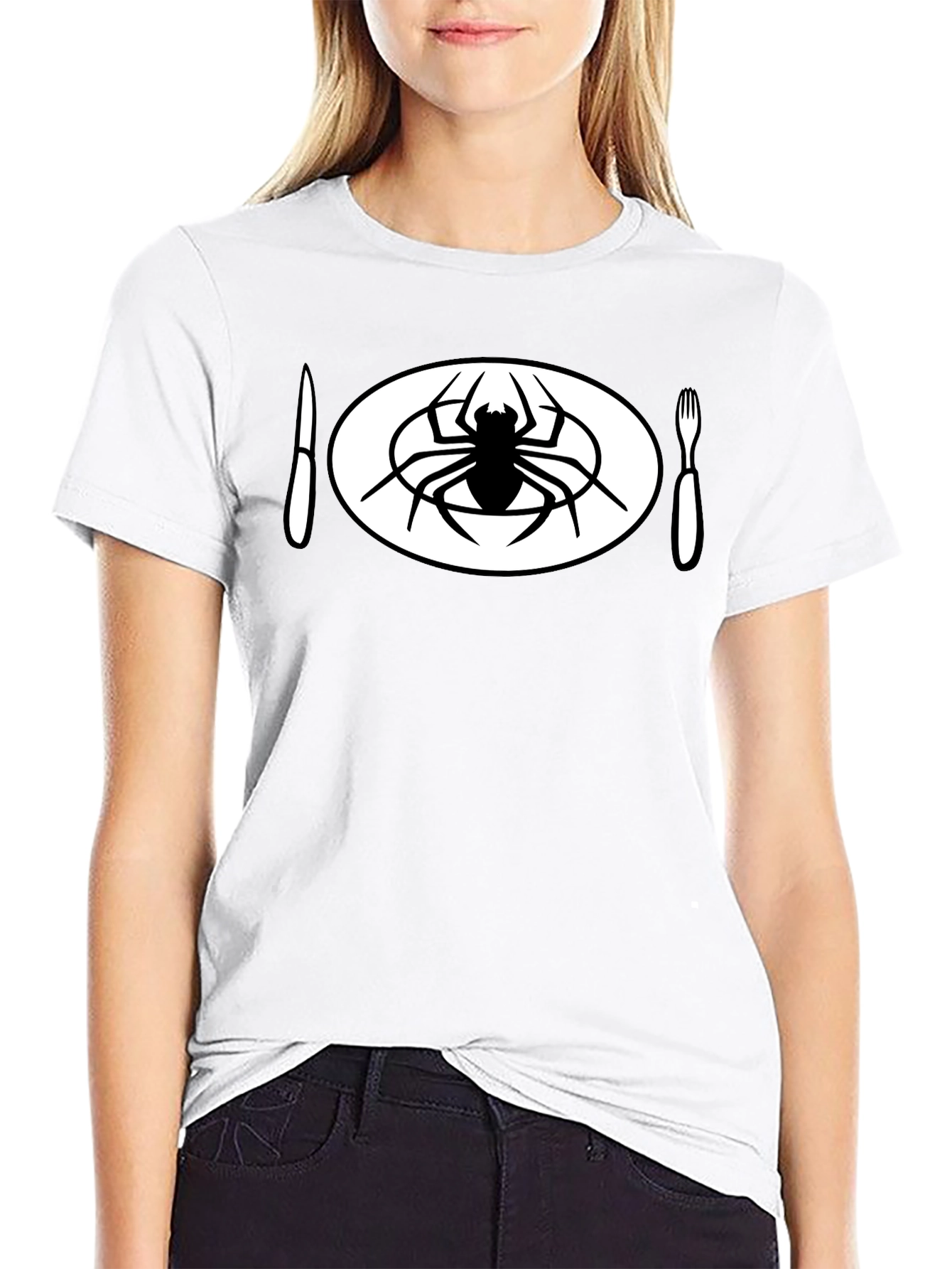 Spider Meal Black T-Shirt - Unique Graphic Tee