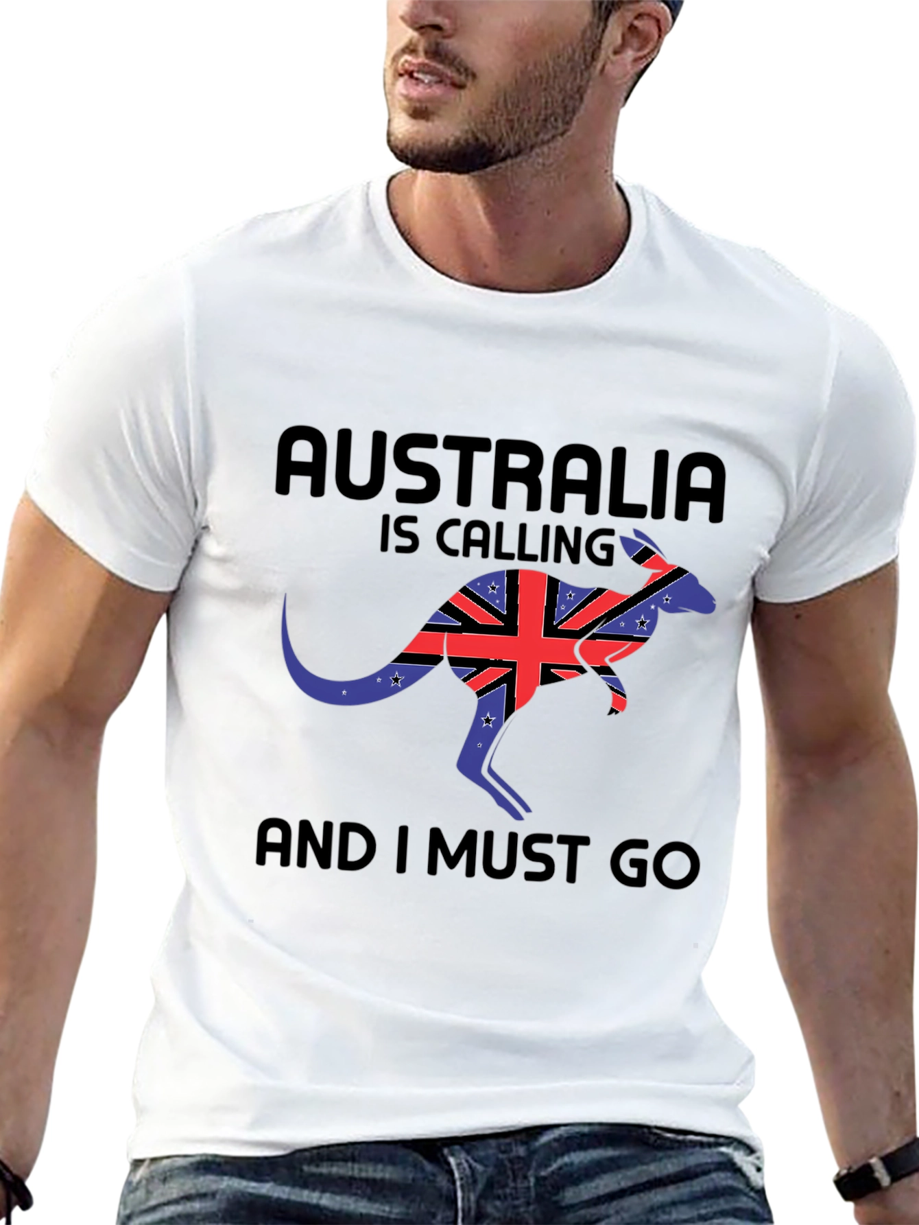 Australia Calling Black T-Shirt