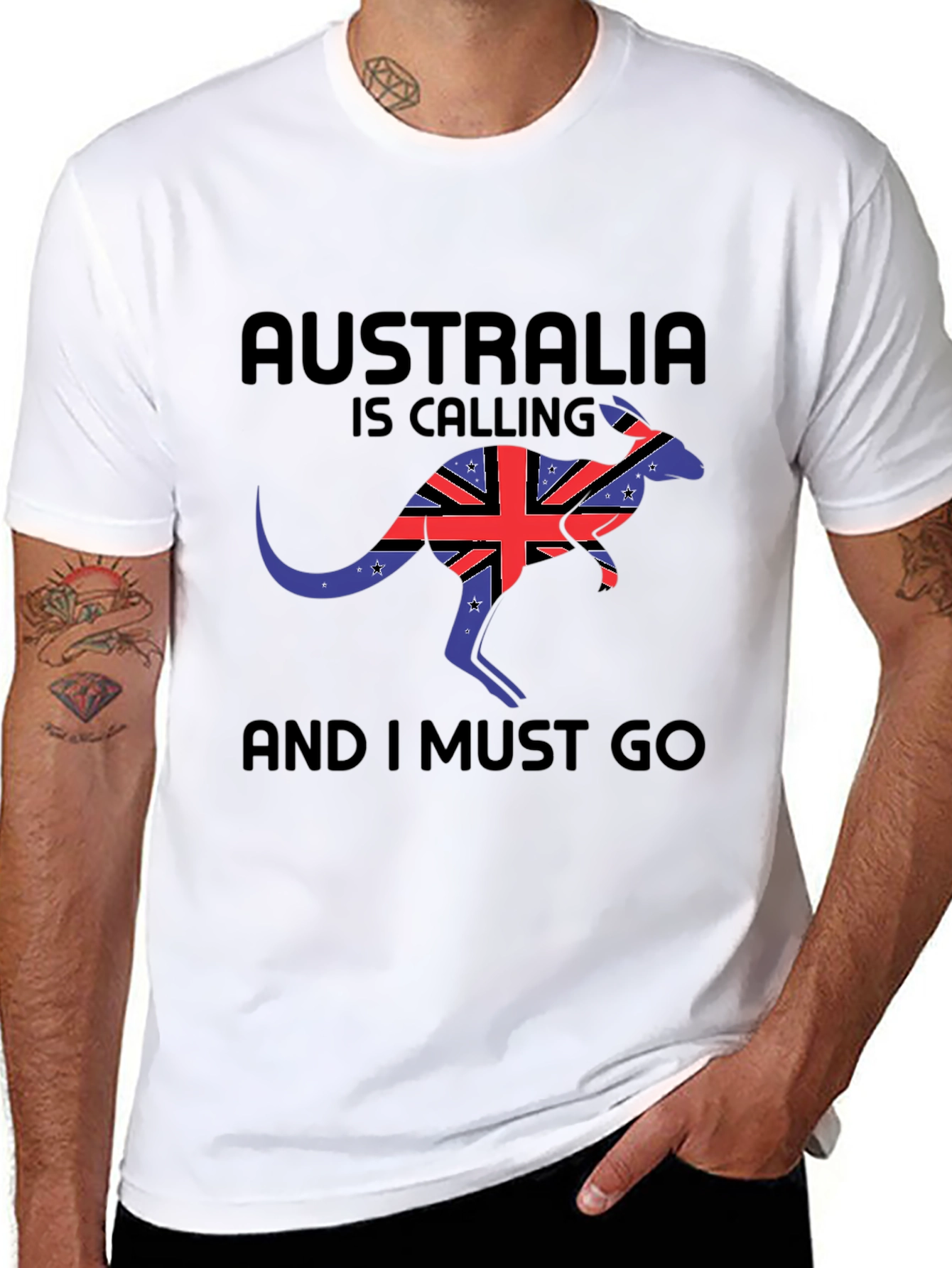 Australia Calling Black T-Shirt