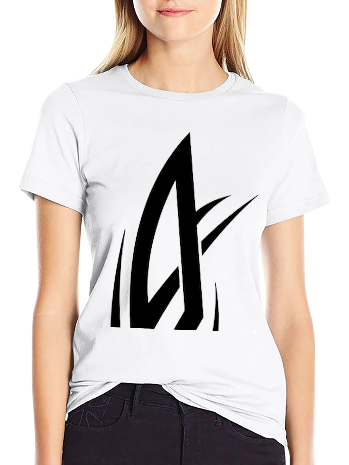 Mens Black Graphic Tee - Abstract Design