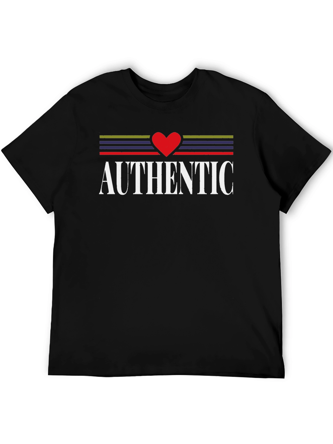 Authentic Heart Graphic T-Shirt - Black