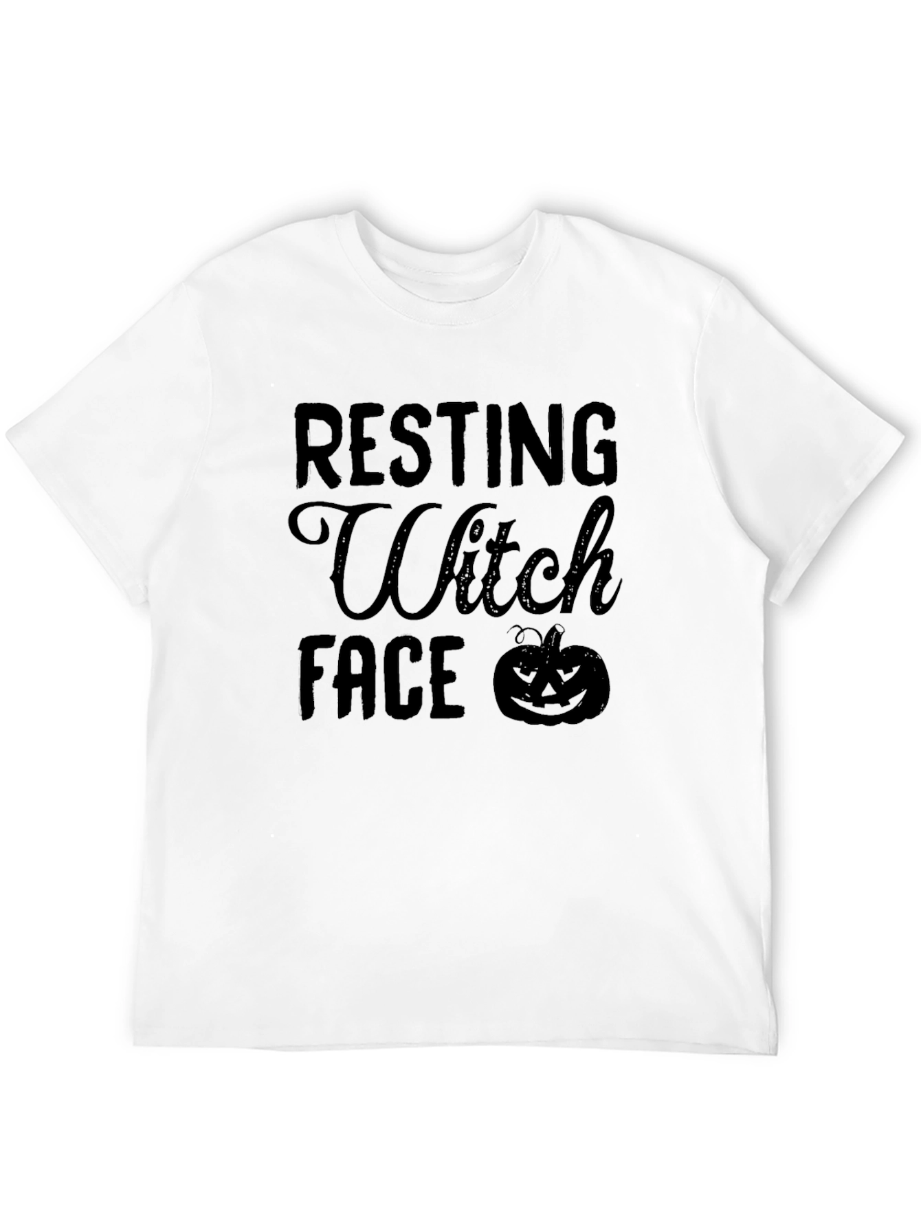 Resting Witch Face Graphic Halloween T-Shirt
